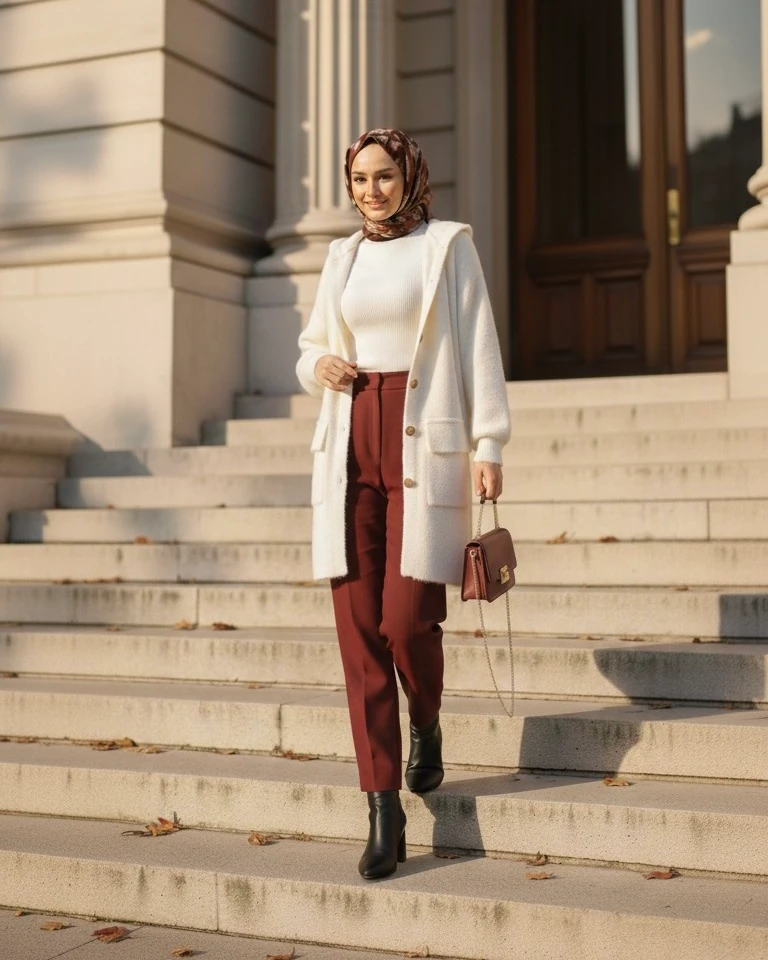 KAPŞONLU ANGORA CEKET