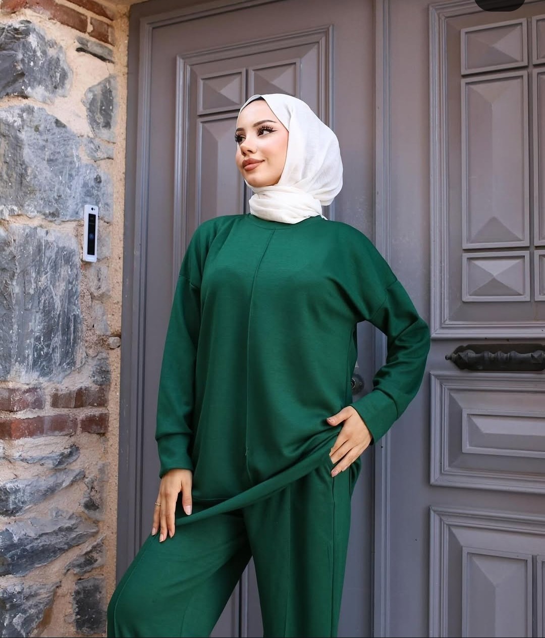 Eşofman Takımı Fitil Detaylı Yeşil