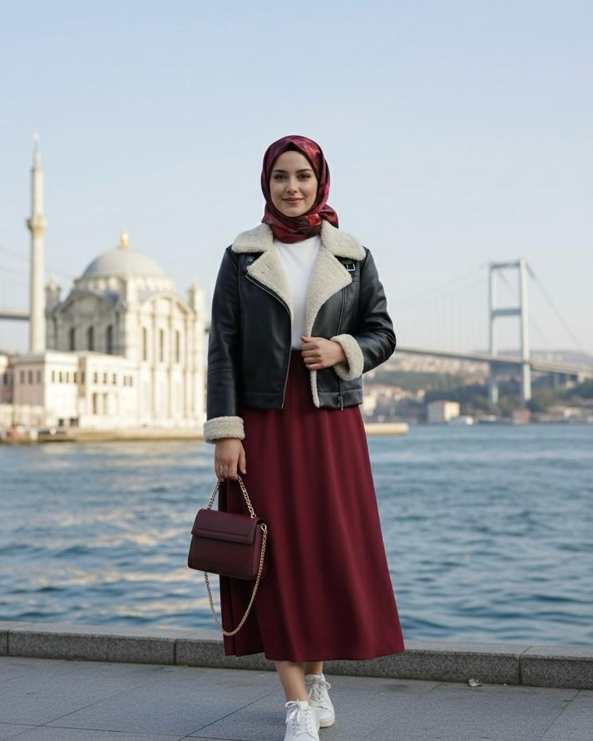 KÜRK YAKALI DERİ CEKET