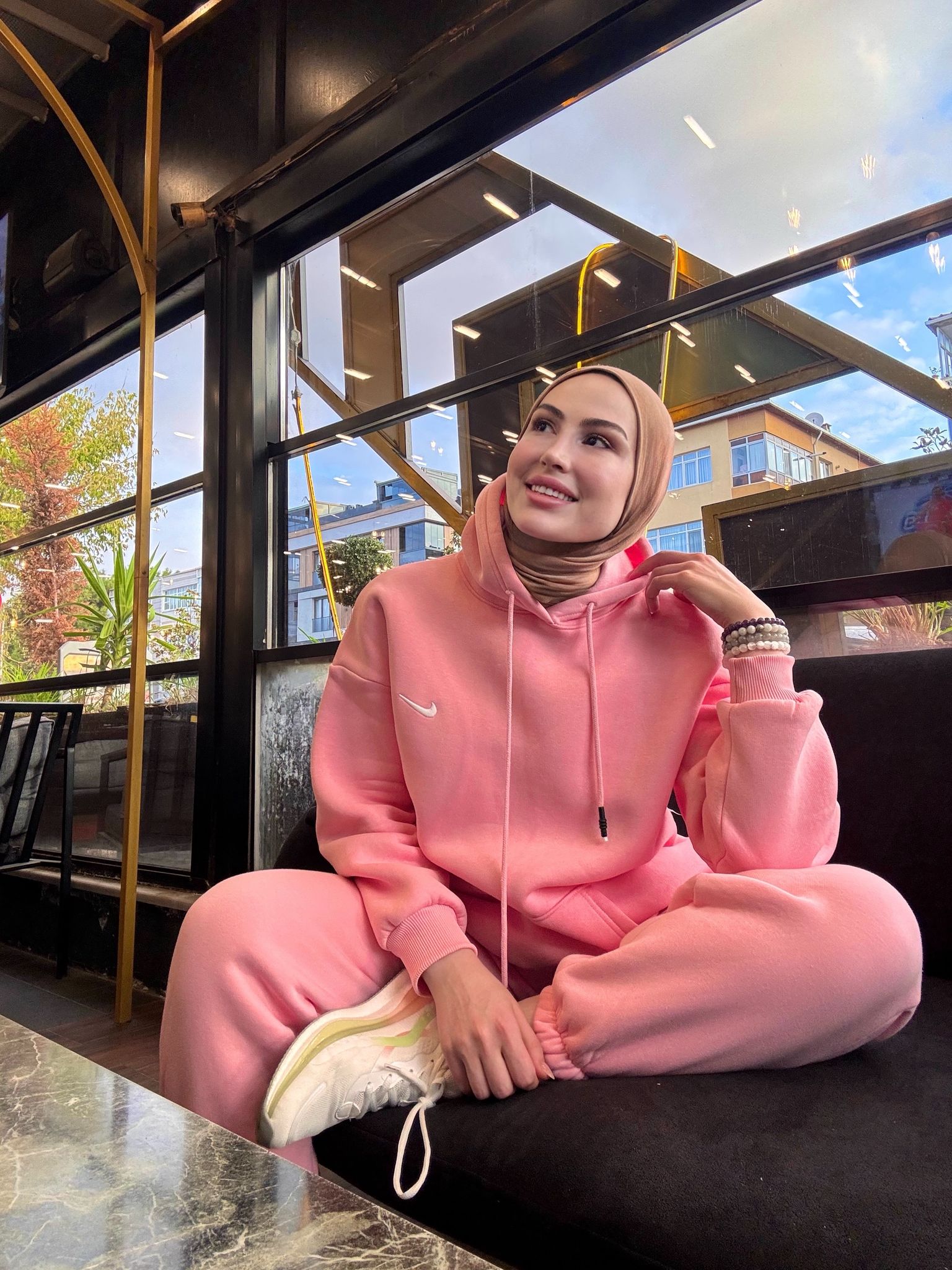 Oversize Kapüşonlu Sweat Takım