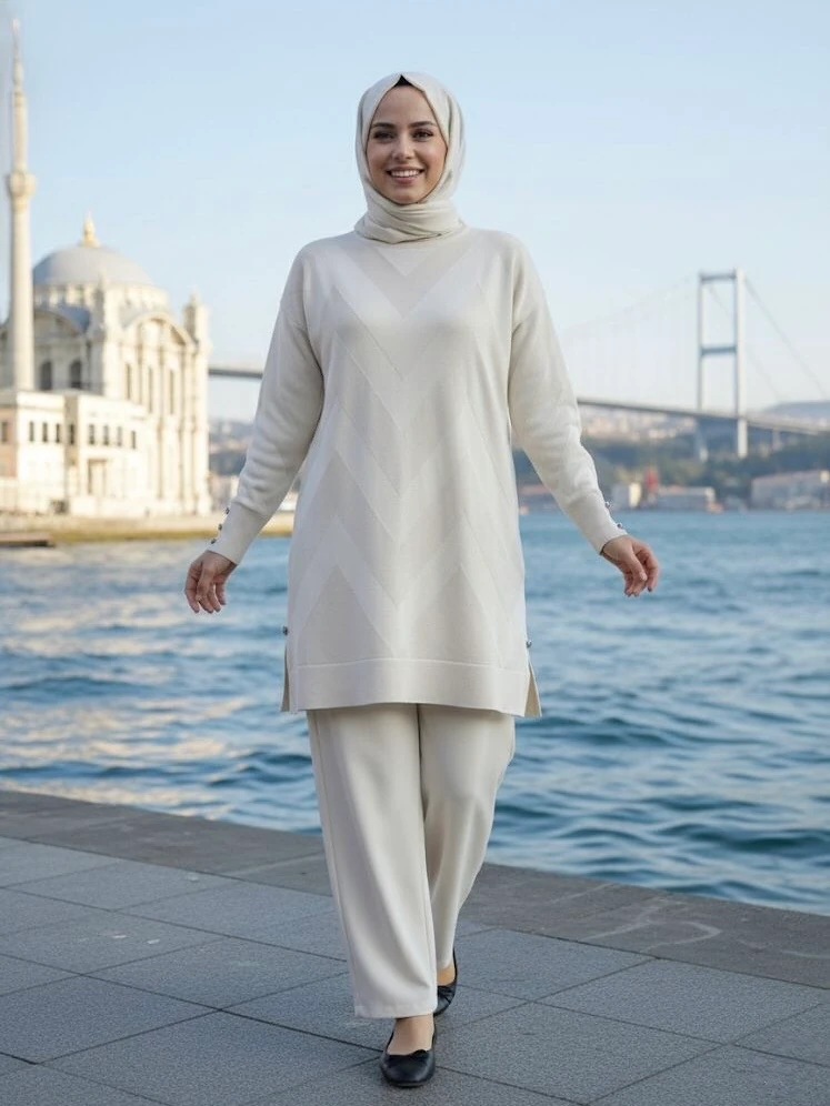 ZİKZAK DESEN TRİKO TUNİK