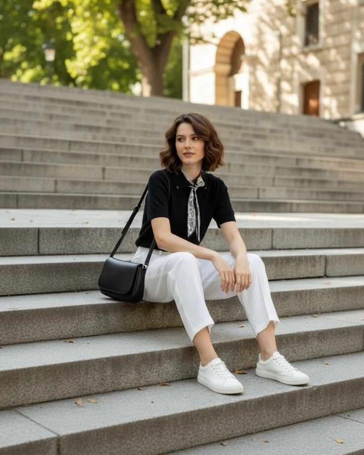 FULARLI KISAKOL TRİKO