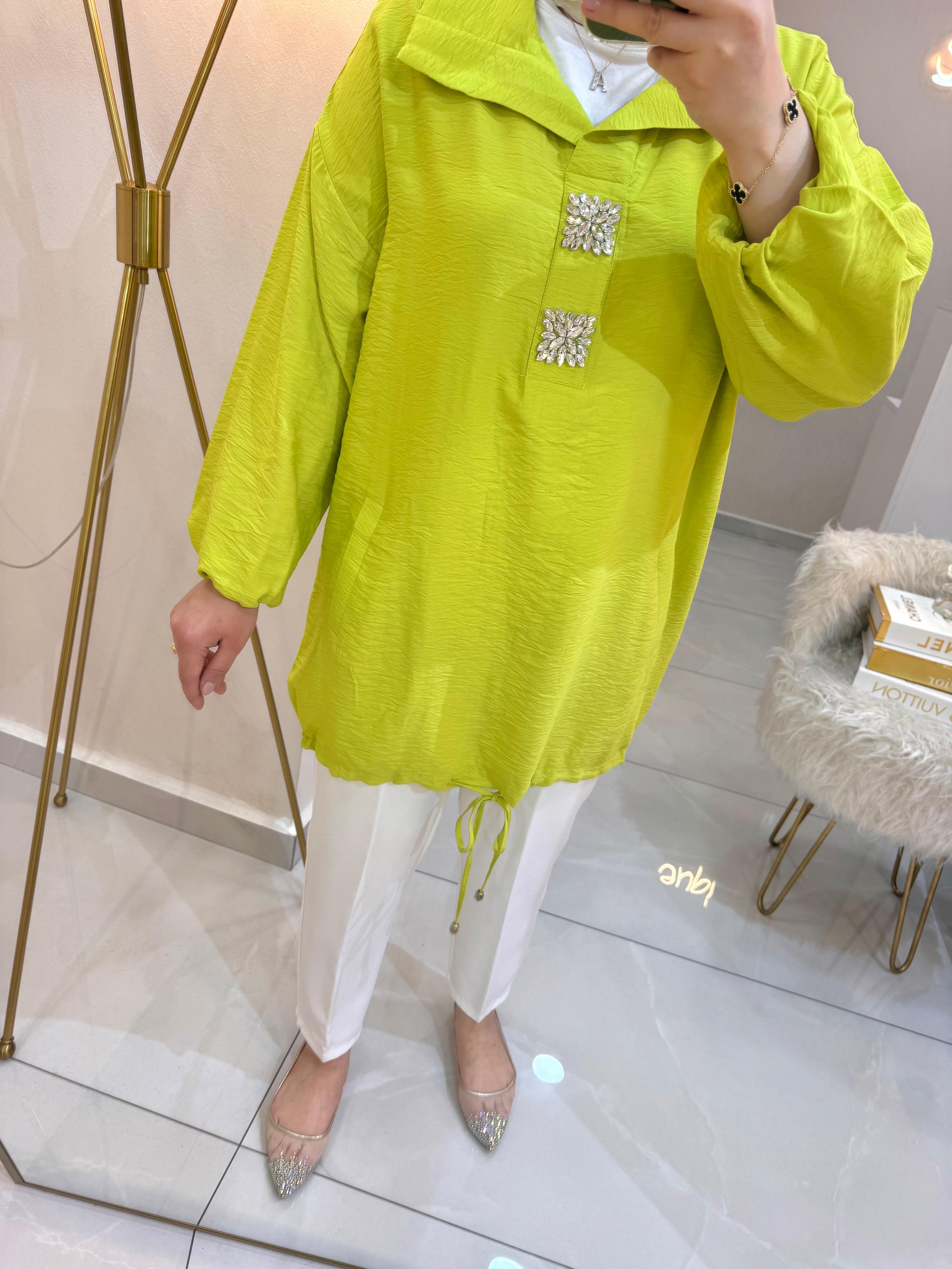 Yaka Detaylı Tunik