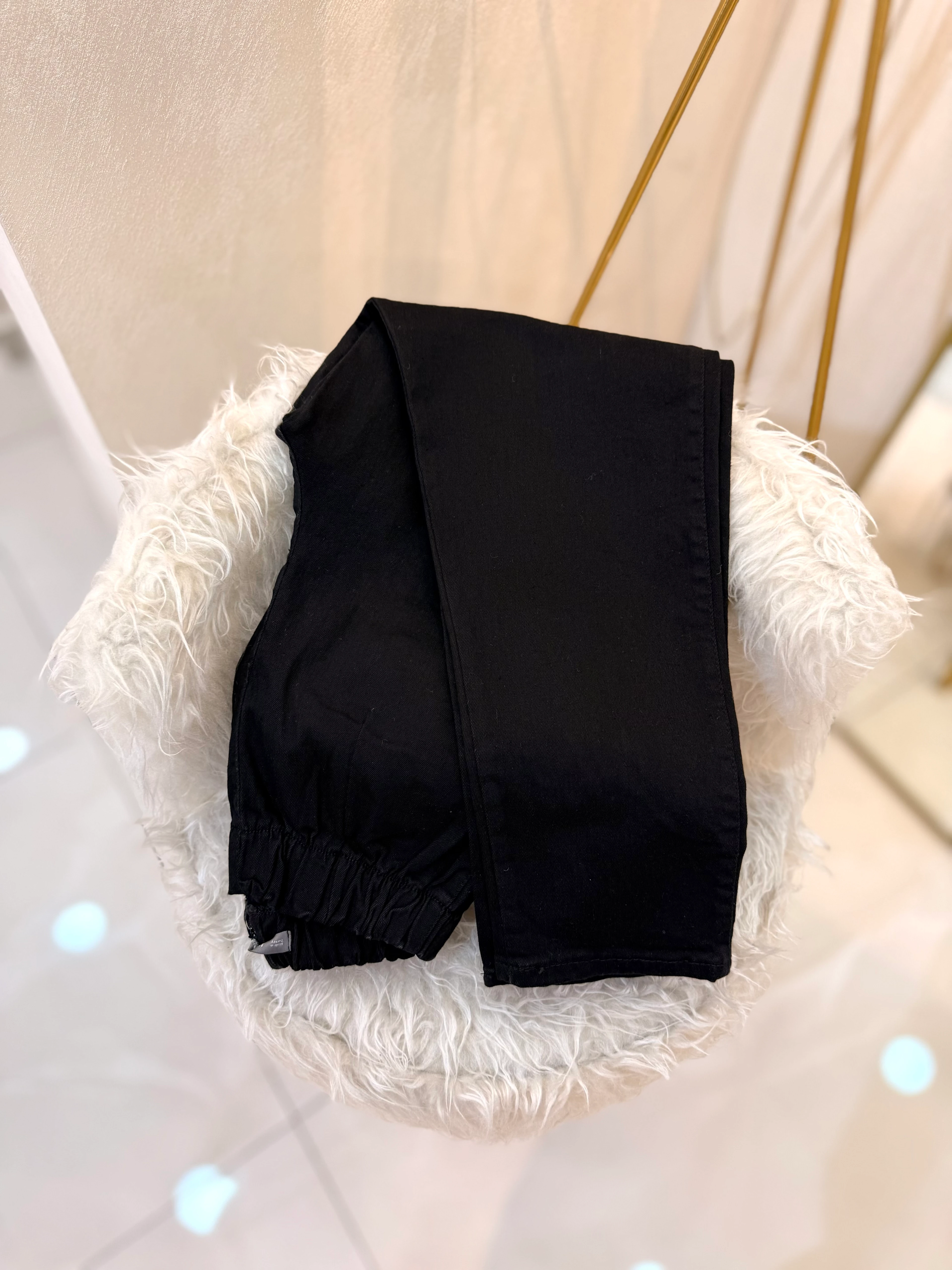 Beli Lastikli Jean Siyah