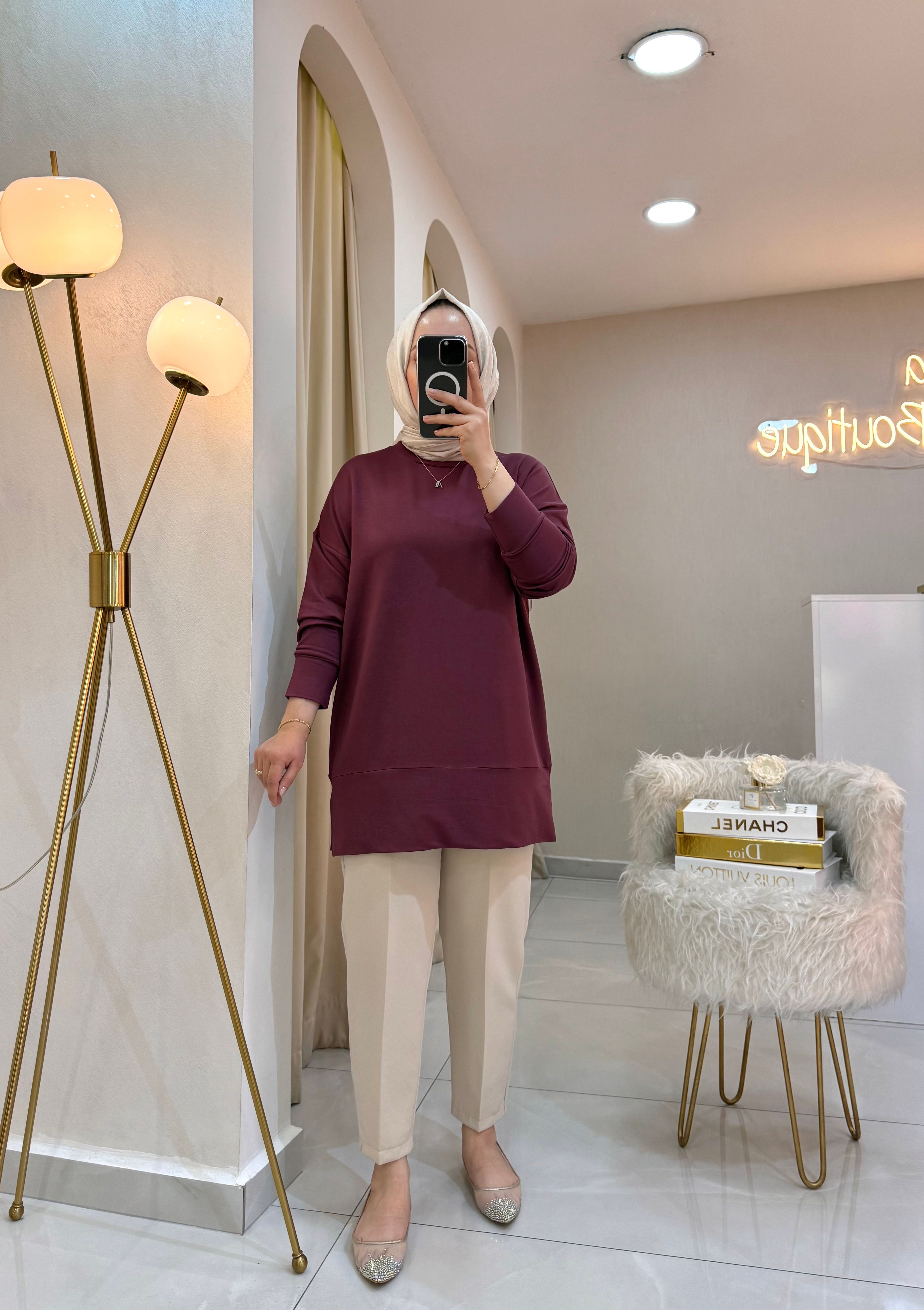 Basic Sweat Bordo