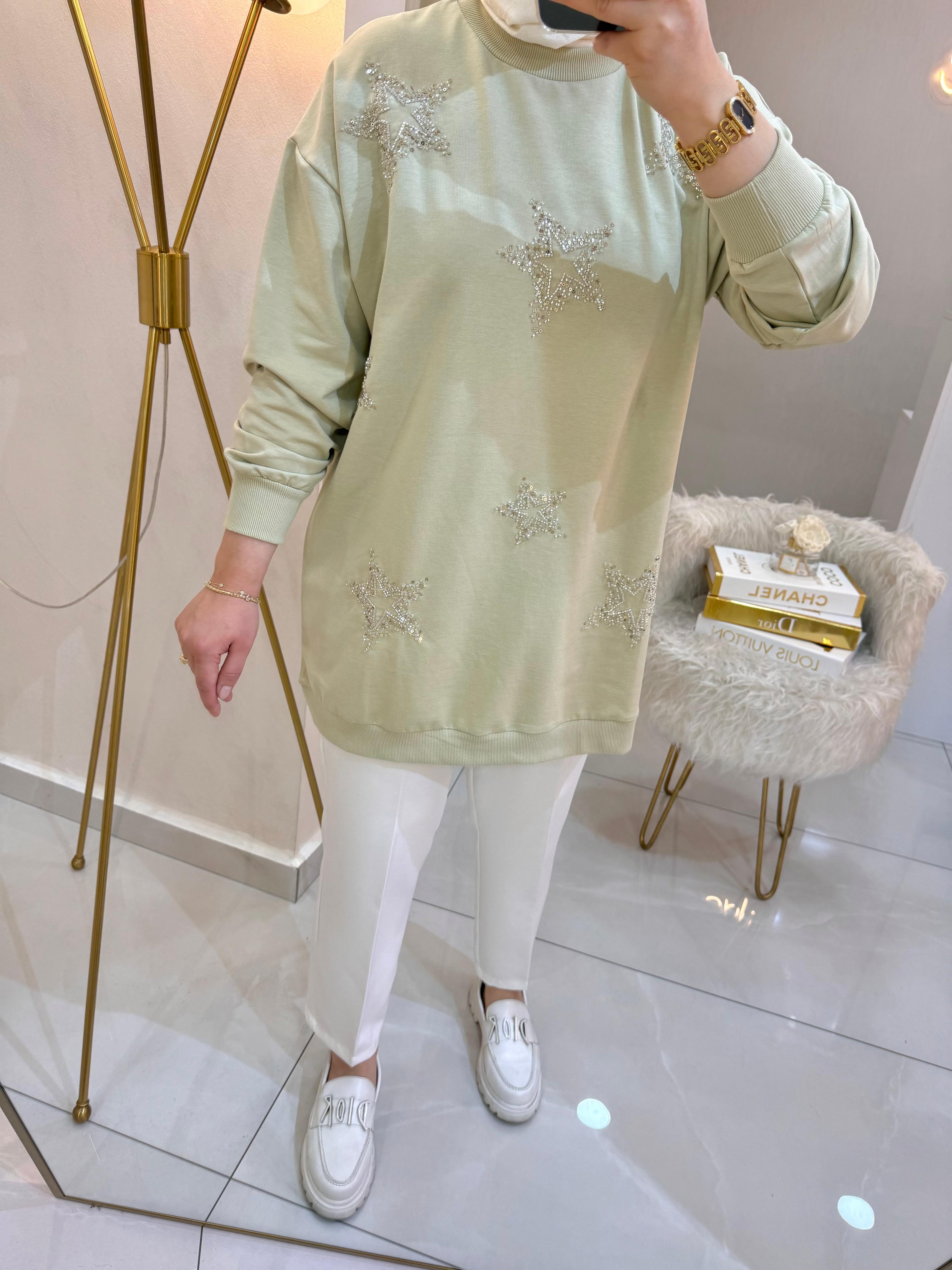 Yıldız Pullu Sweat