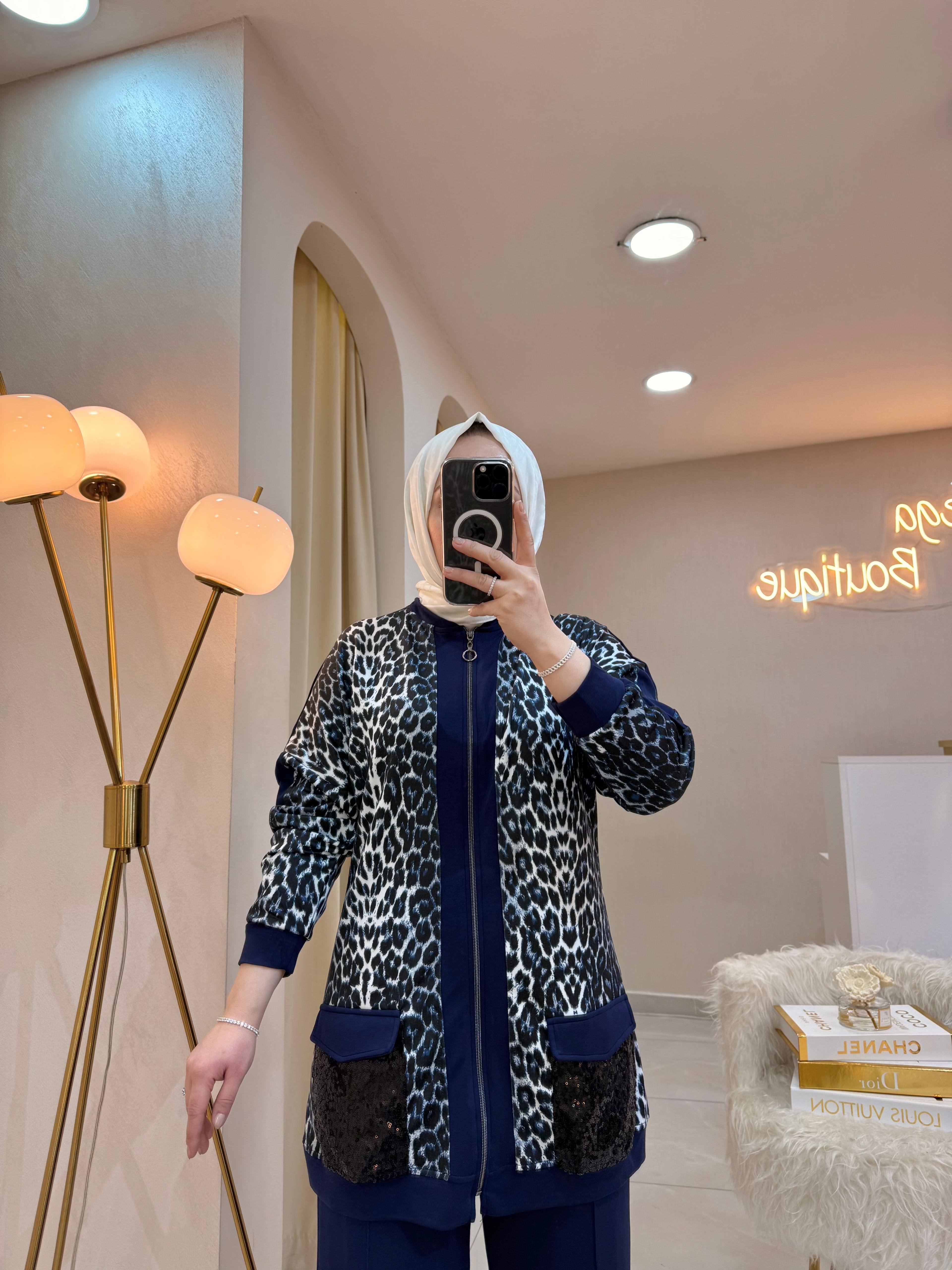 Cebi Pullu Leopar Takım Laci