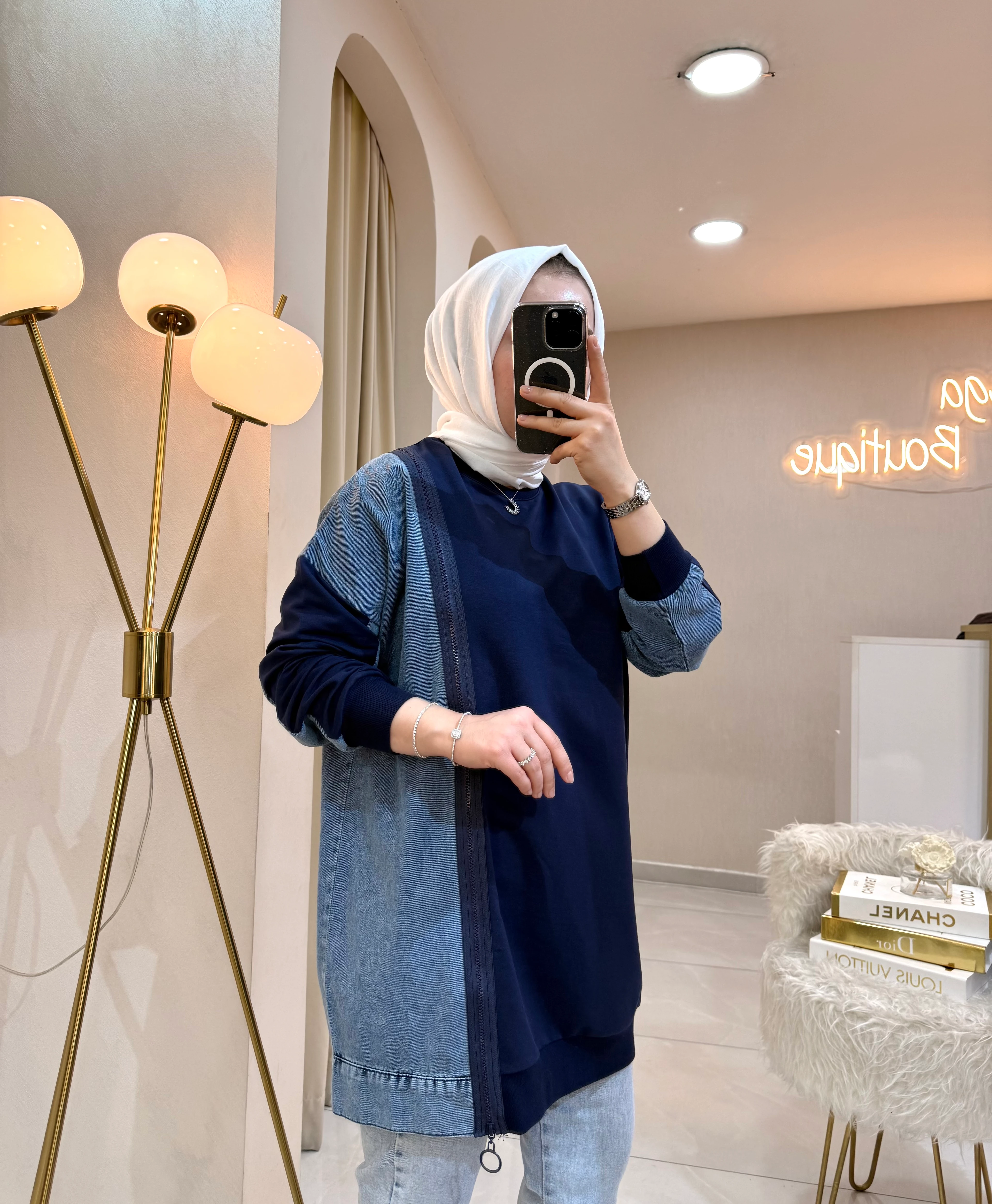 Kot Detaylı Sweat Laci