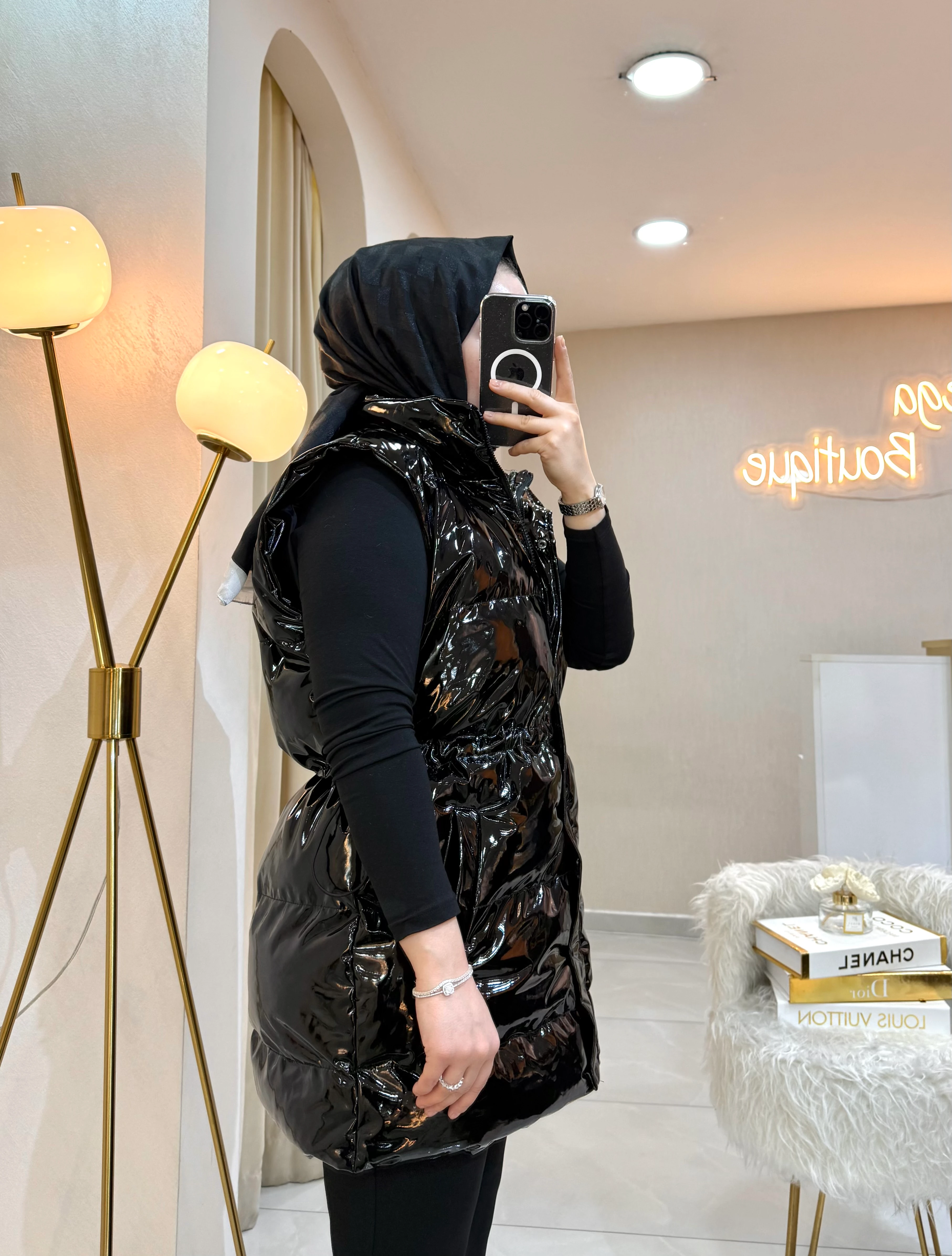 Rugan Şişme Yelek Siyah