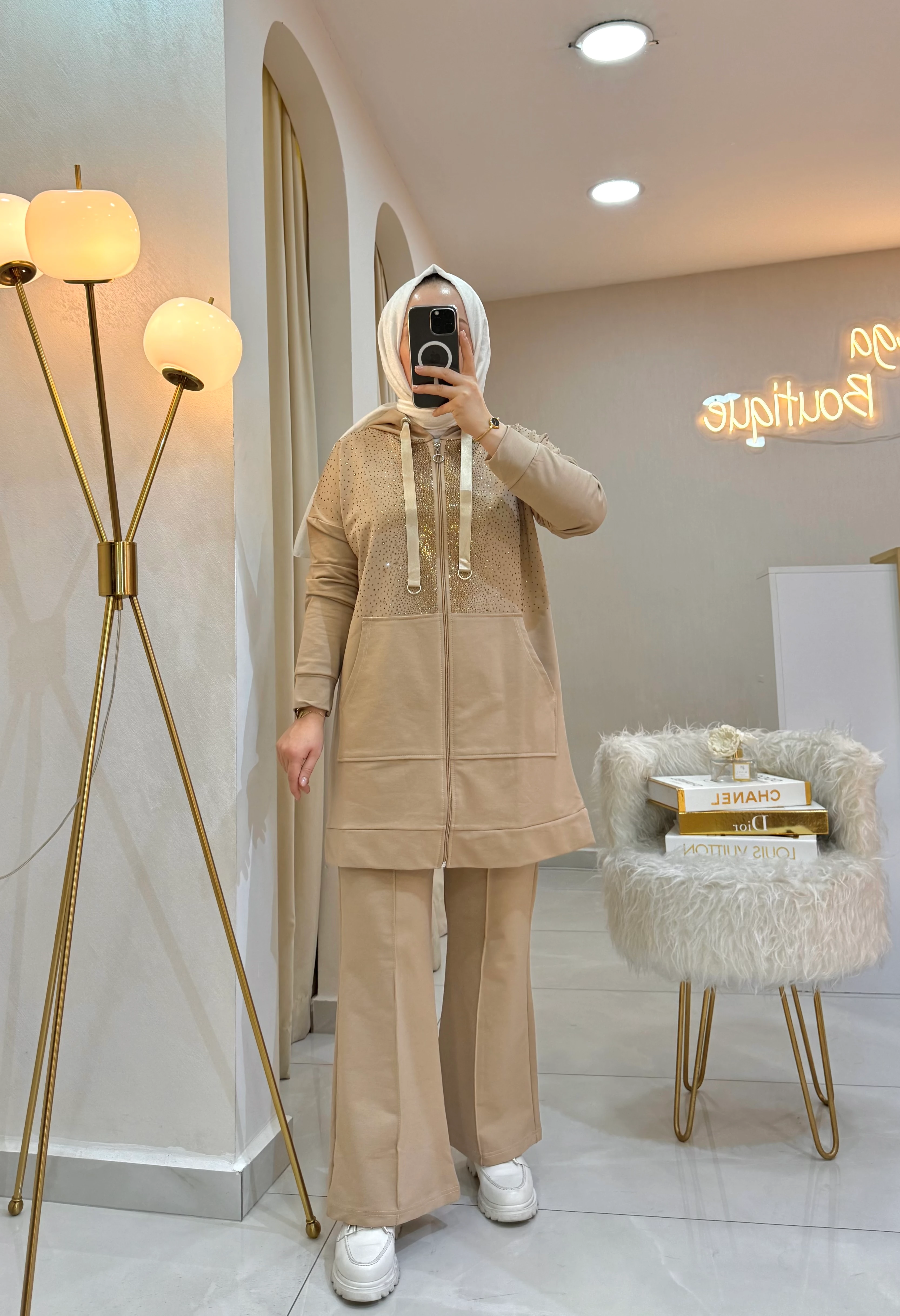 Serpme Taşlı Takım Kahve