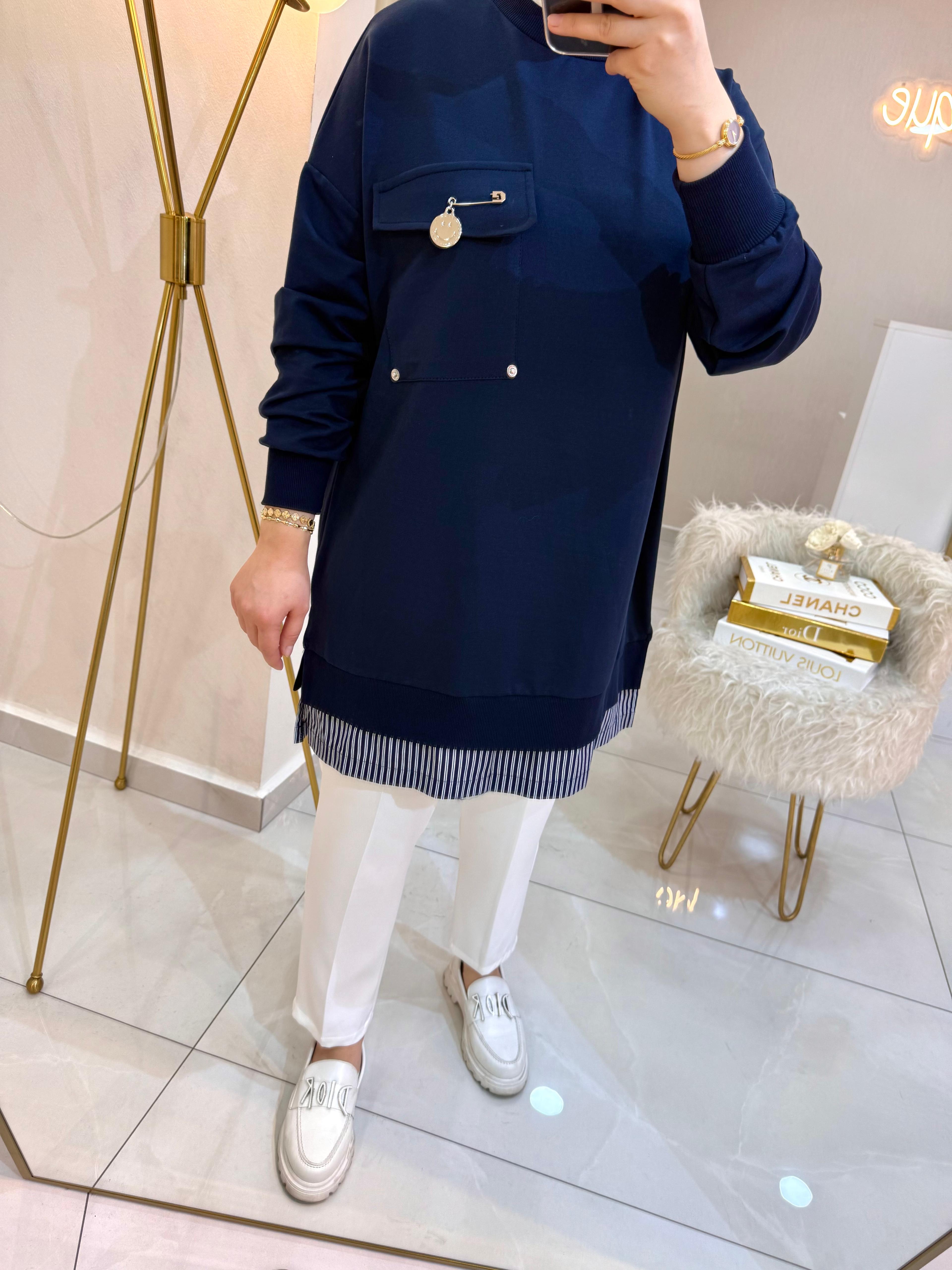 Broşlu Sweat Laci