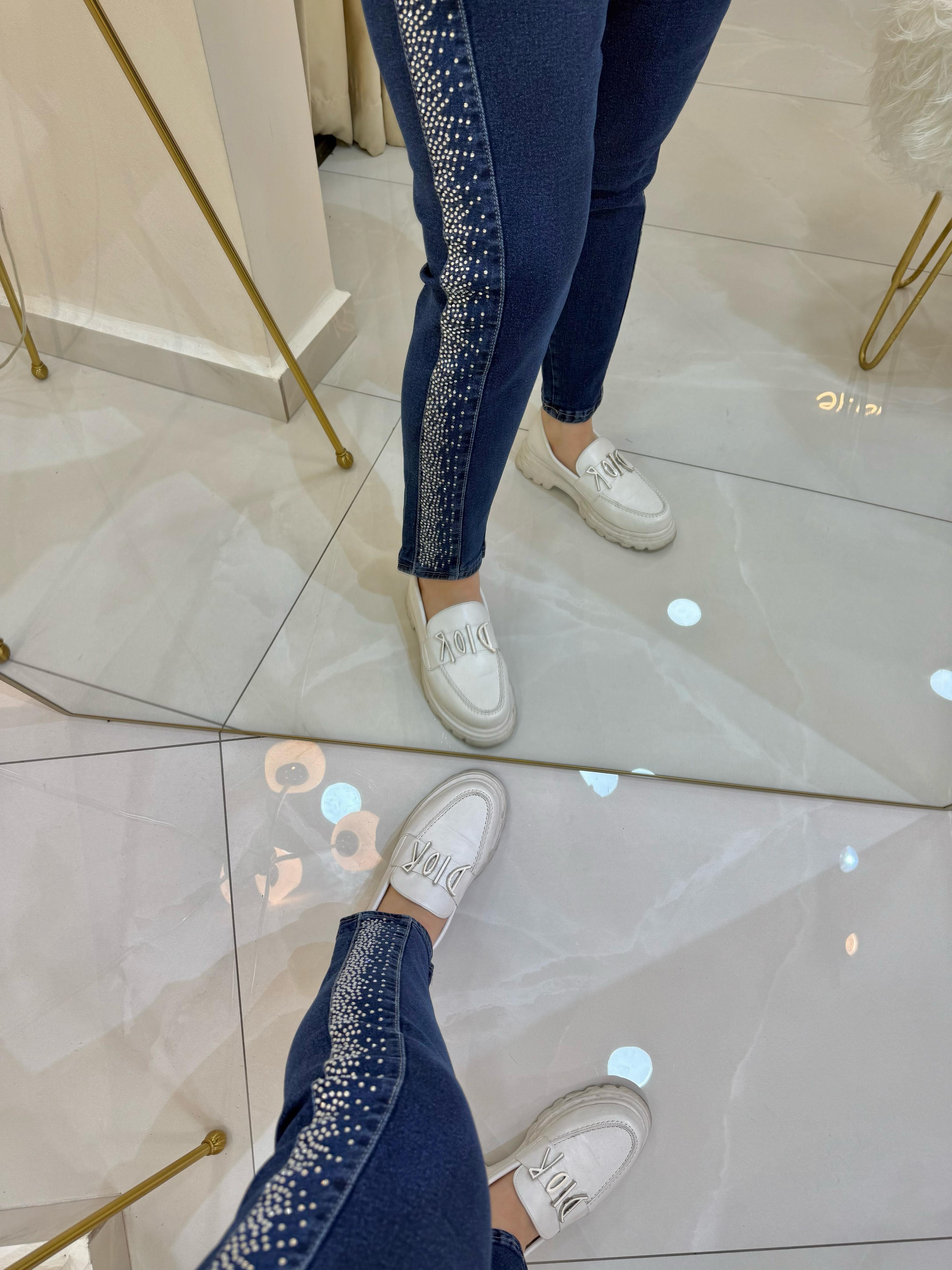 Şerit Taşlı Jean