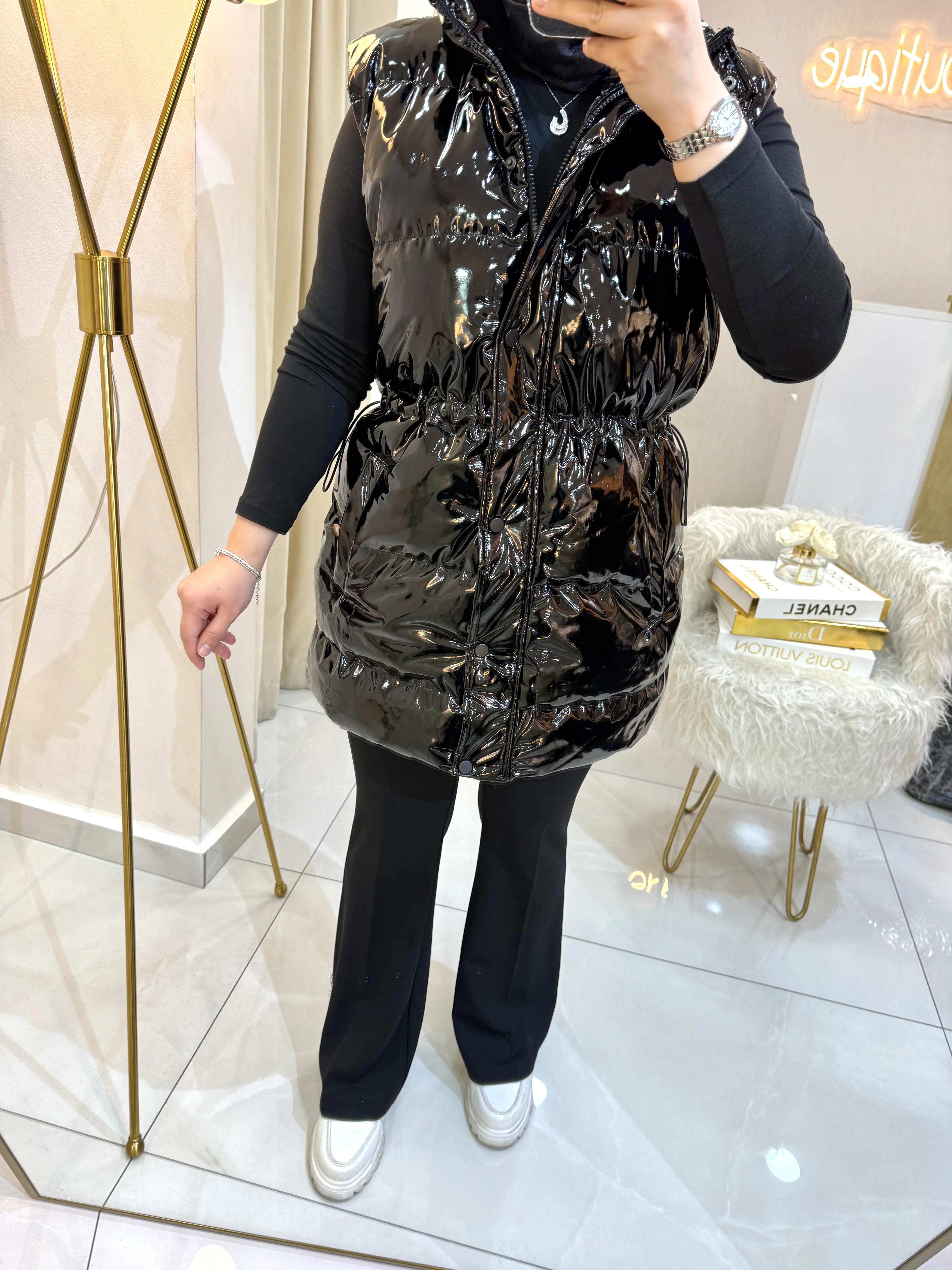 Rugan Şişme Yelek Siyah