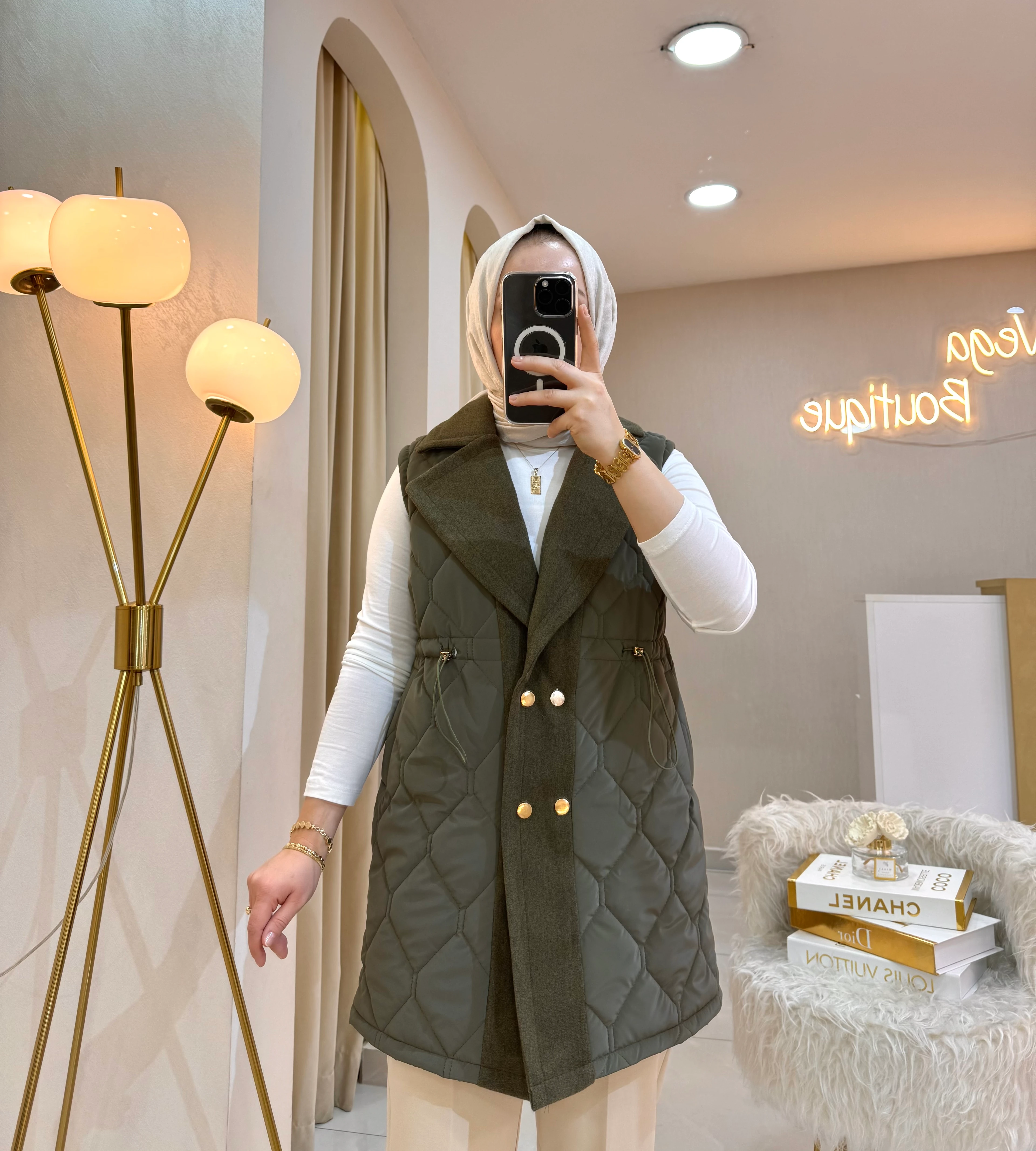 Capitone Şişme Yelek Haki