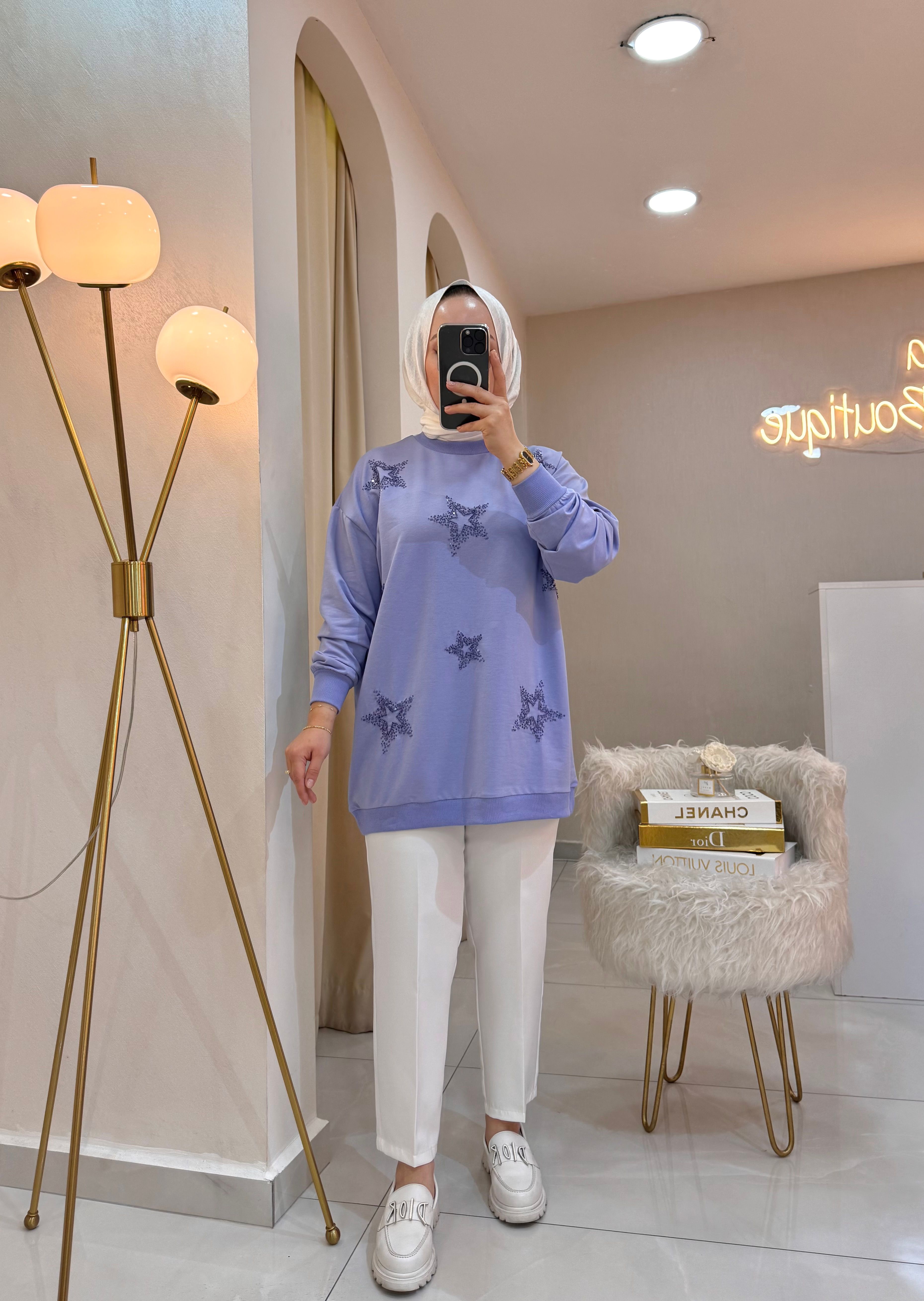 Yıldız Pullu Sweat