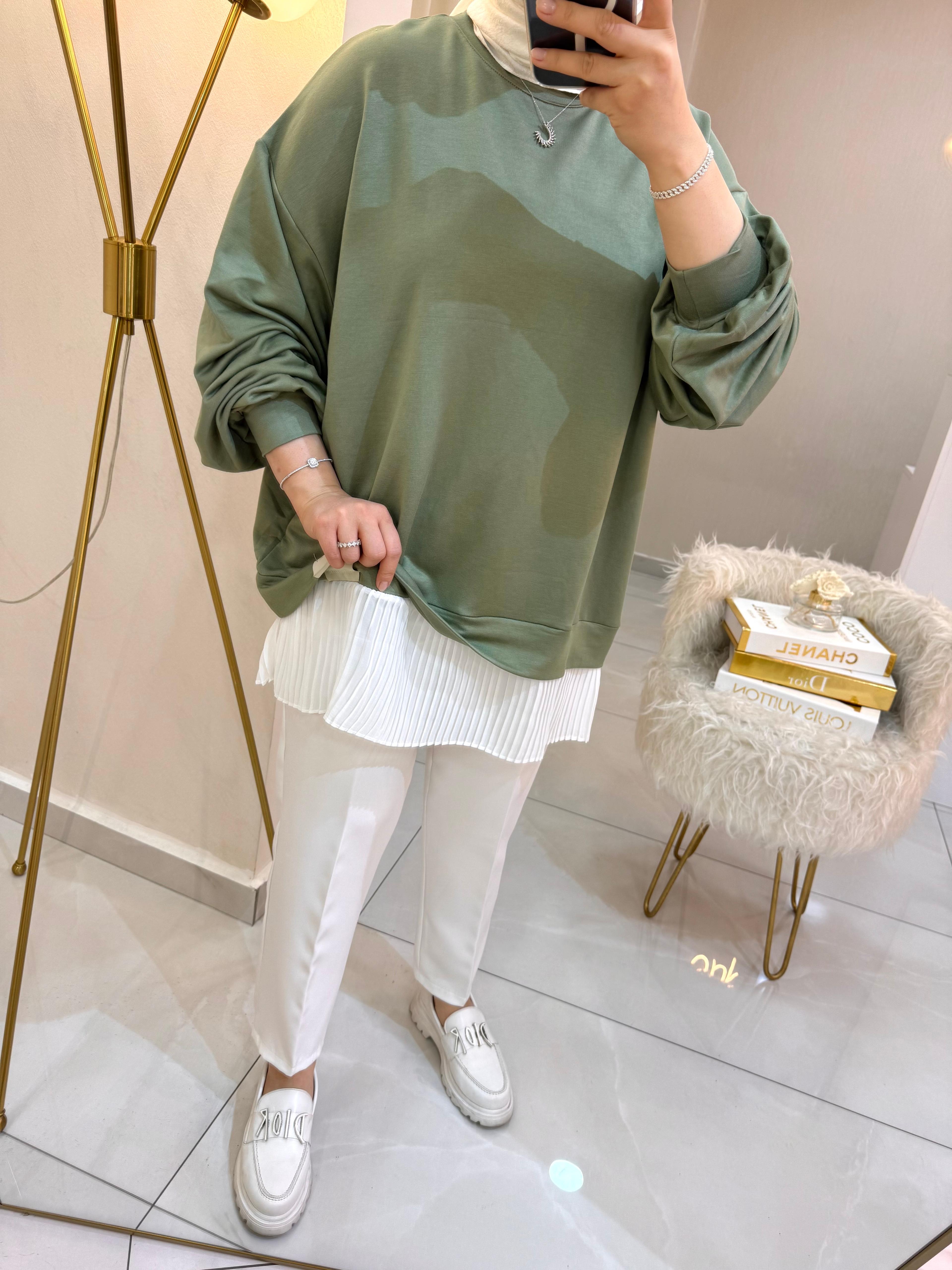 Pileli Sweat Adaçayı