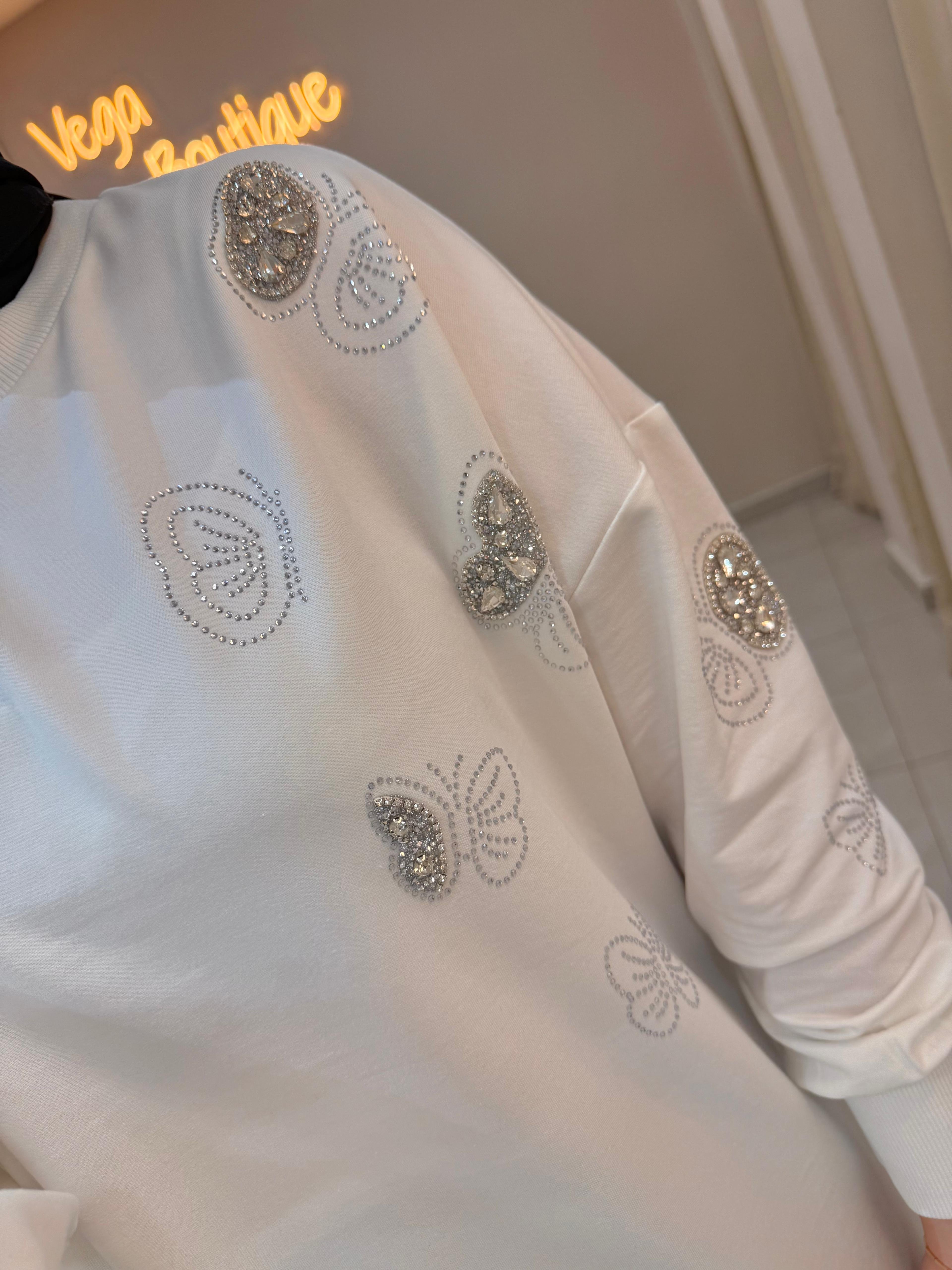 Taşlı Kelebek Sweat