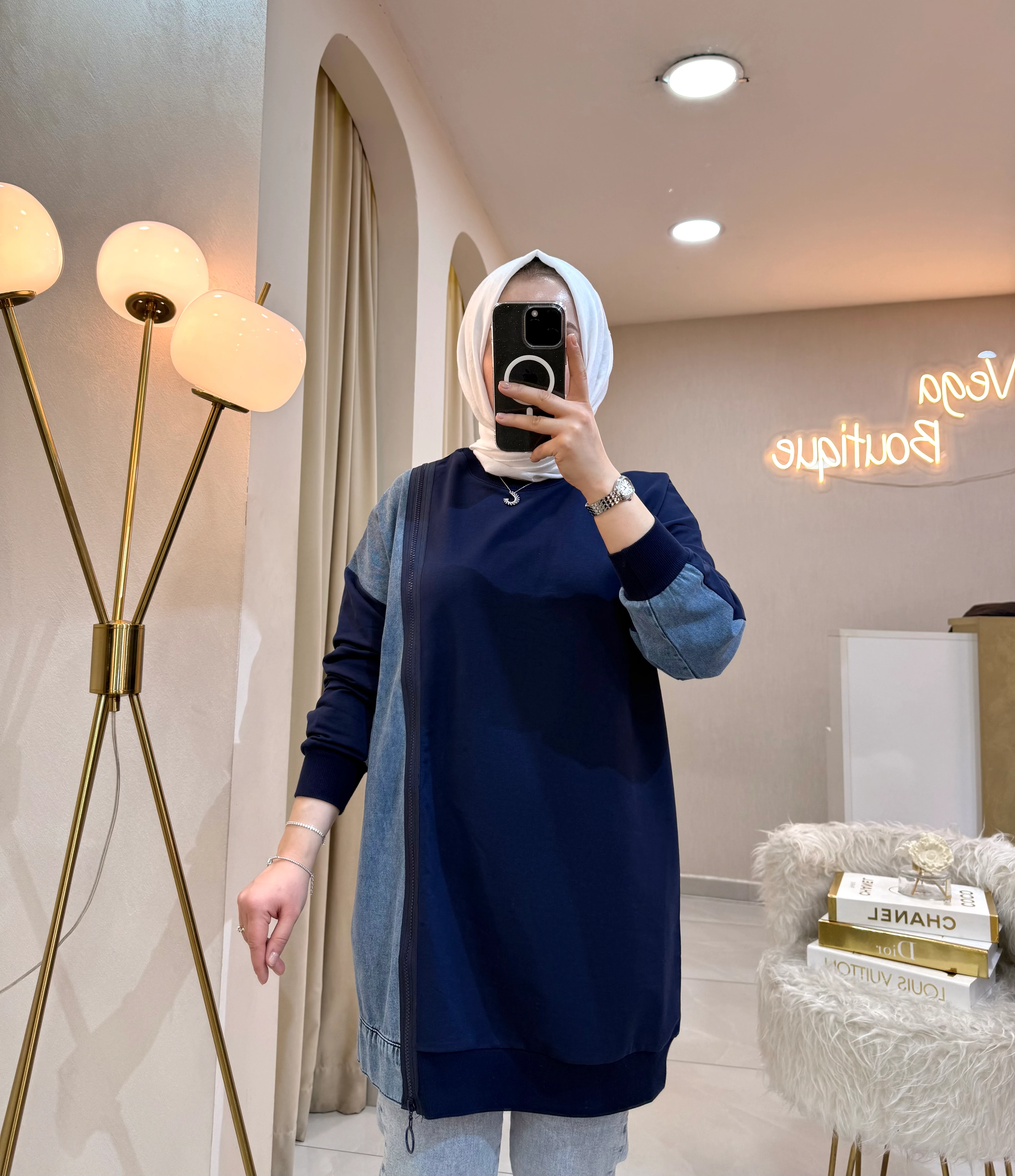 Kot Detaylı Sweat Laci