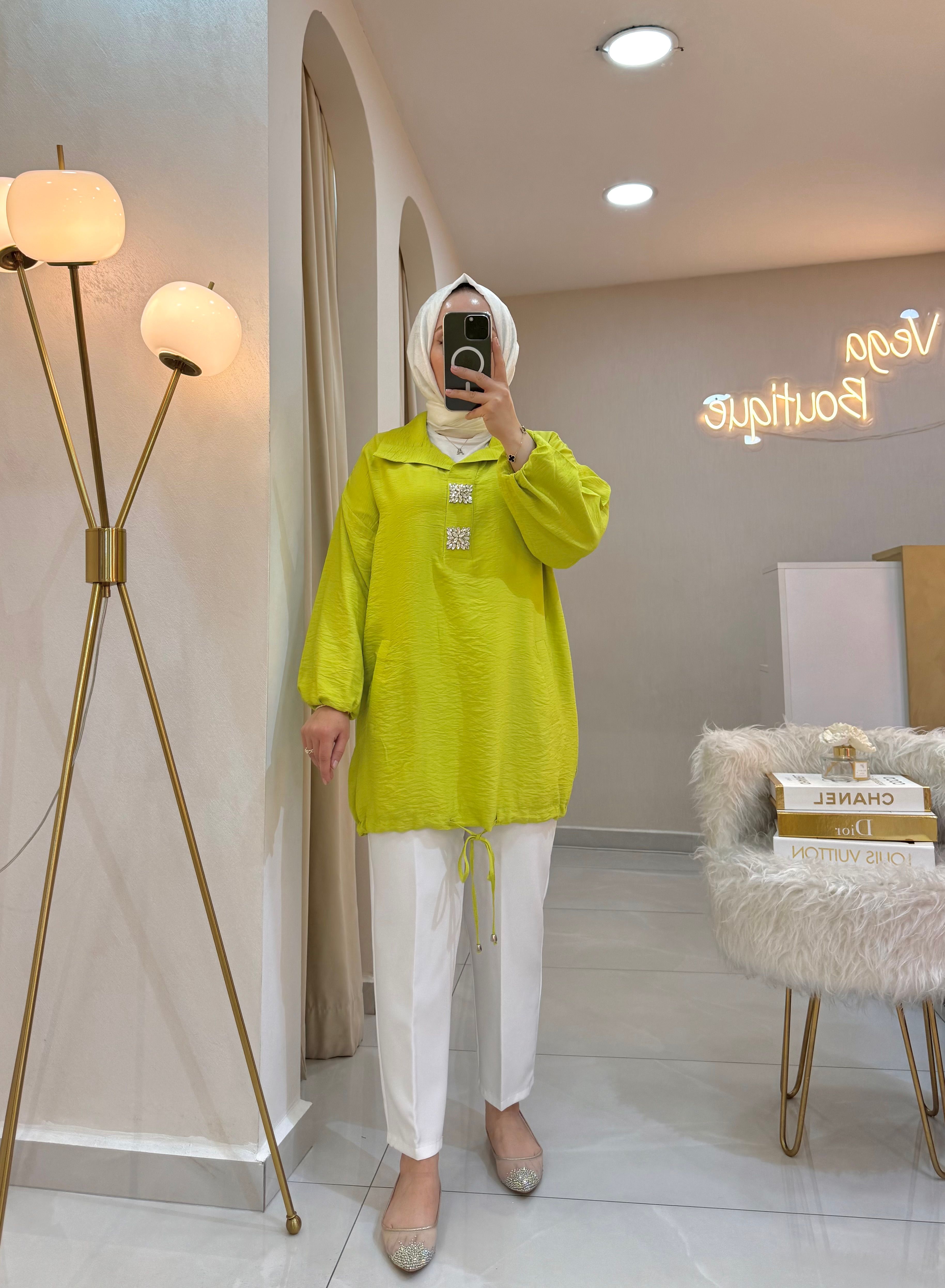 Yaka Detaylı Tunik