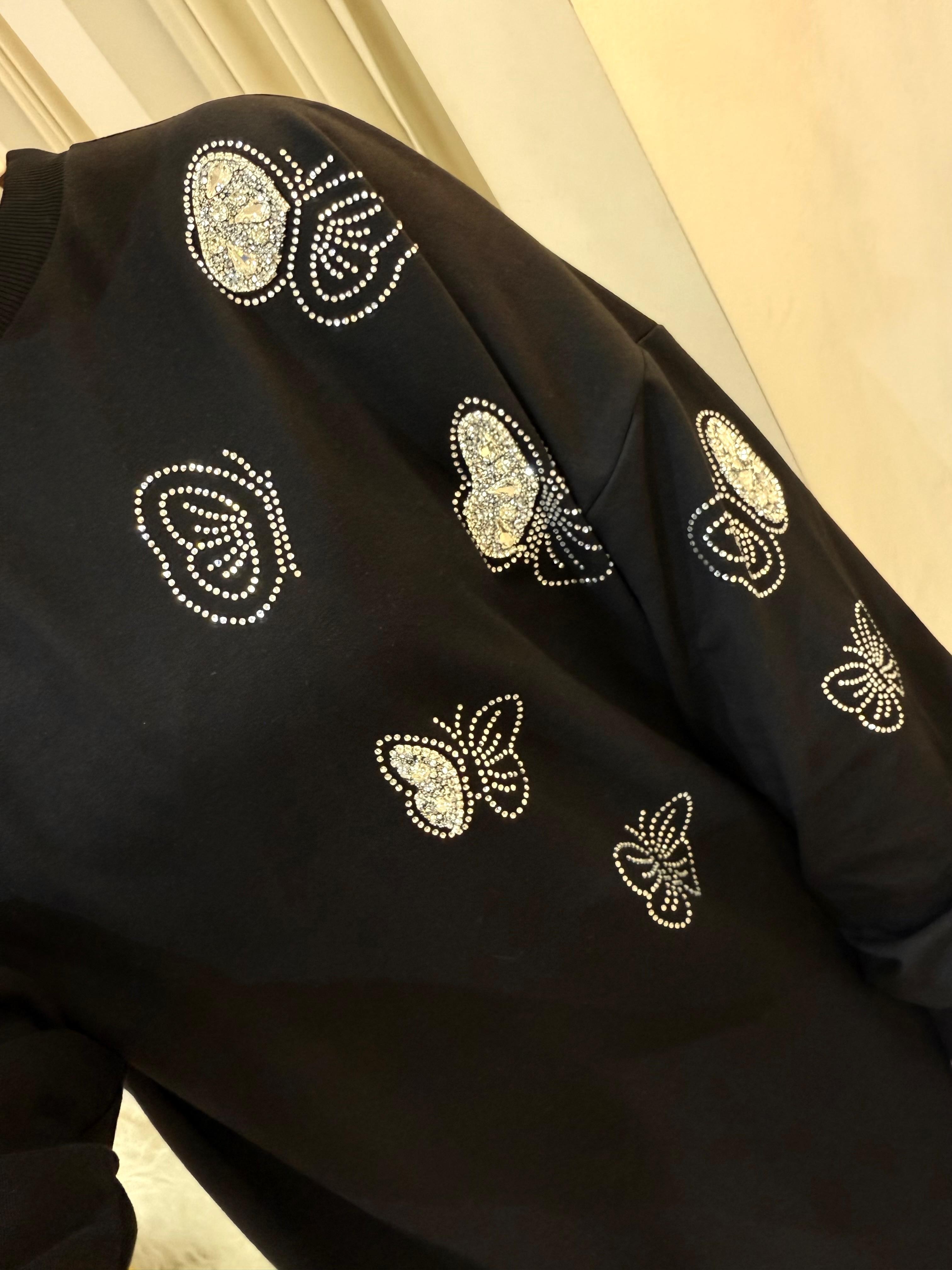 Taşlı Kelebek Sweat