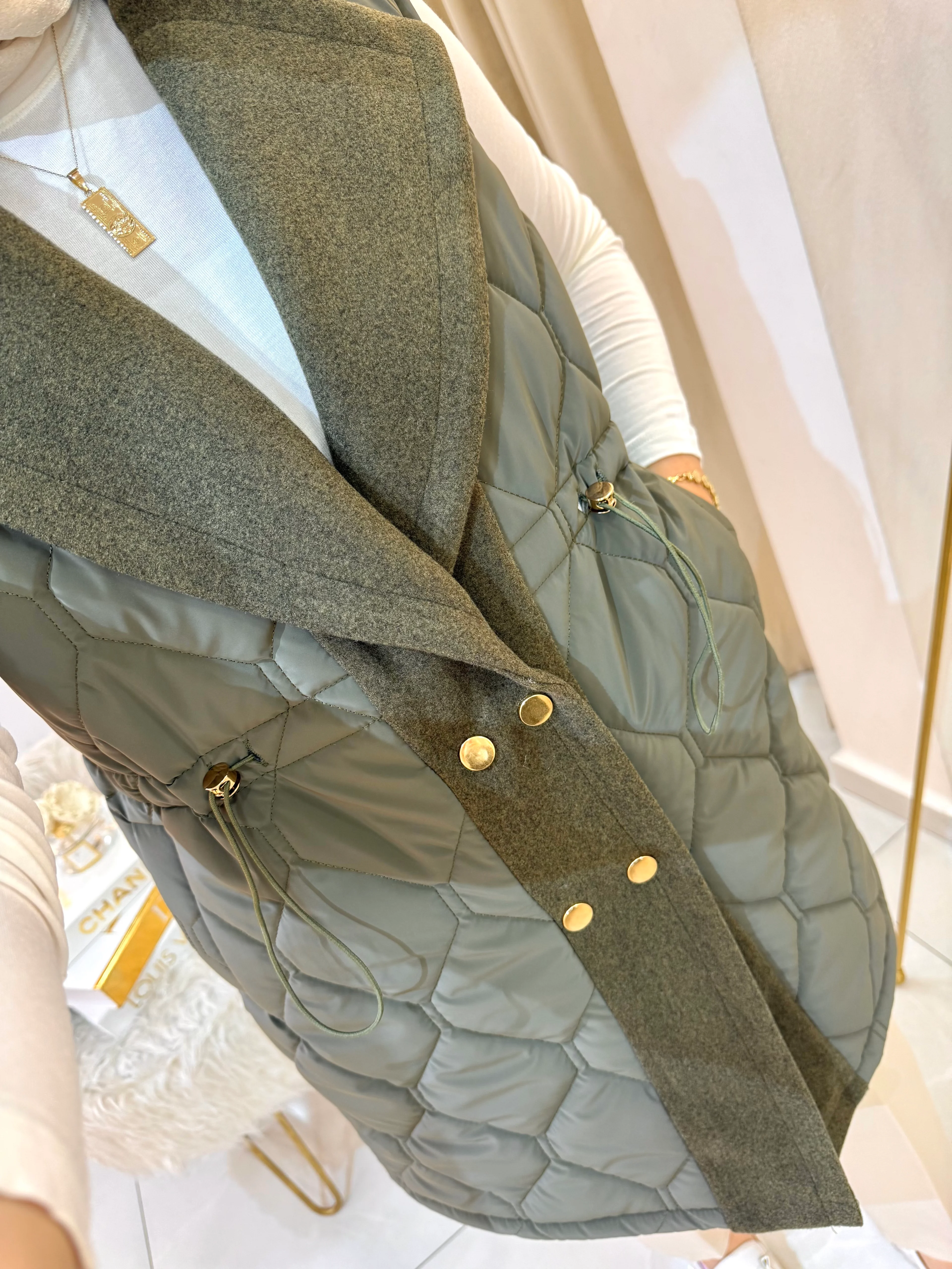 Capitone Şişme Yelek Haki