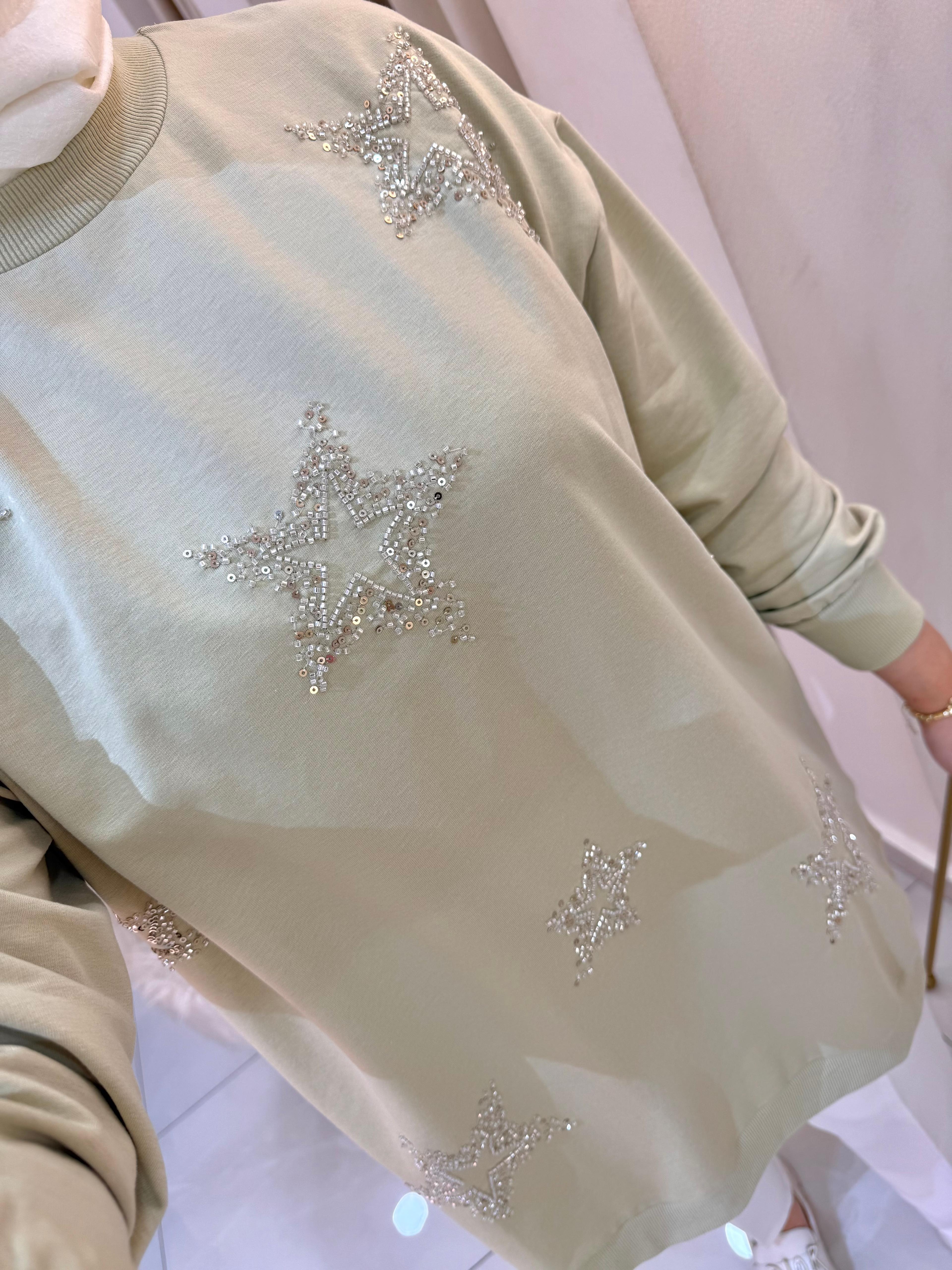 Yıldız Pullu Sweat