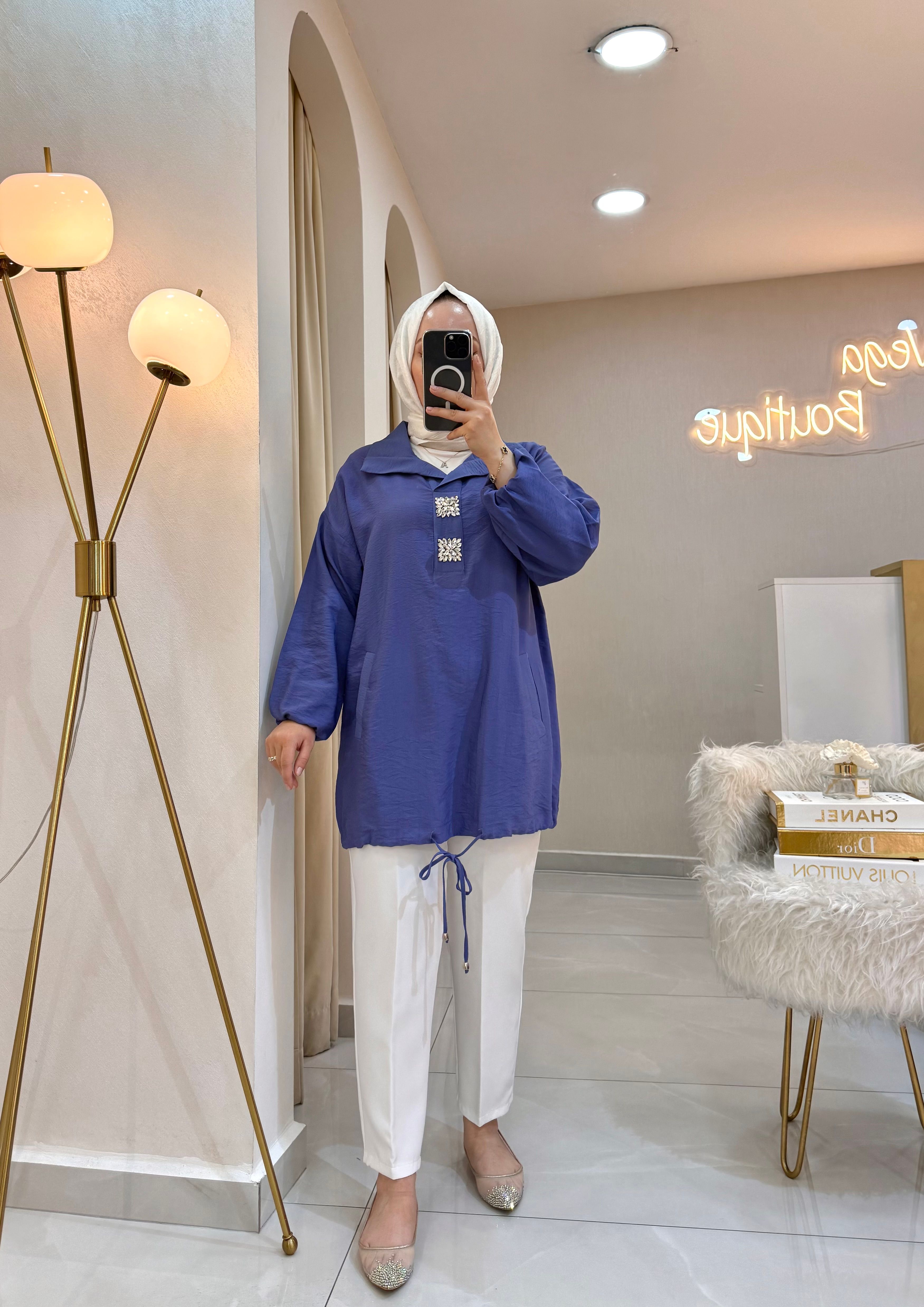Yaka Detaylı Tunik