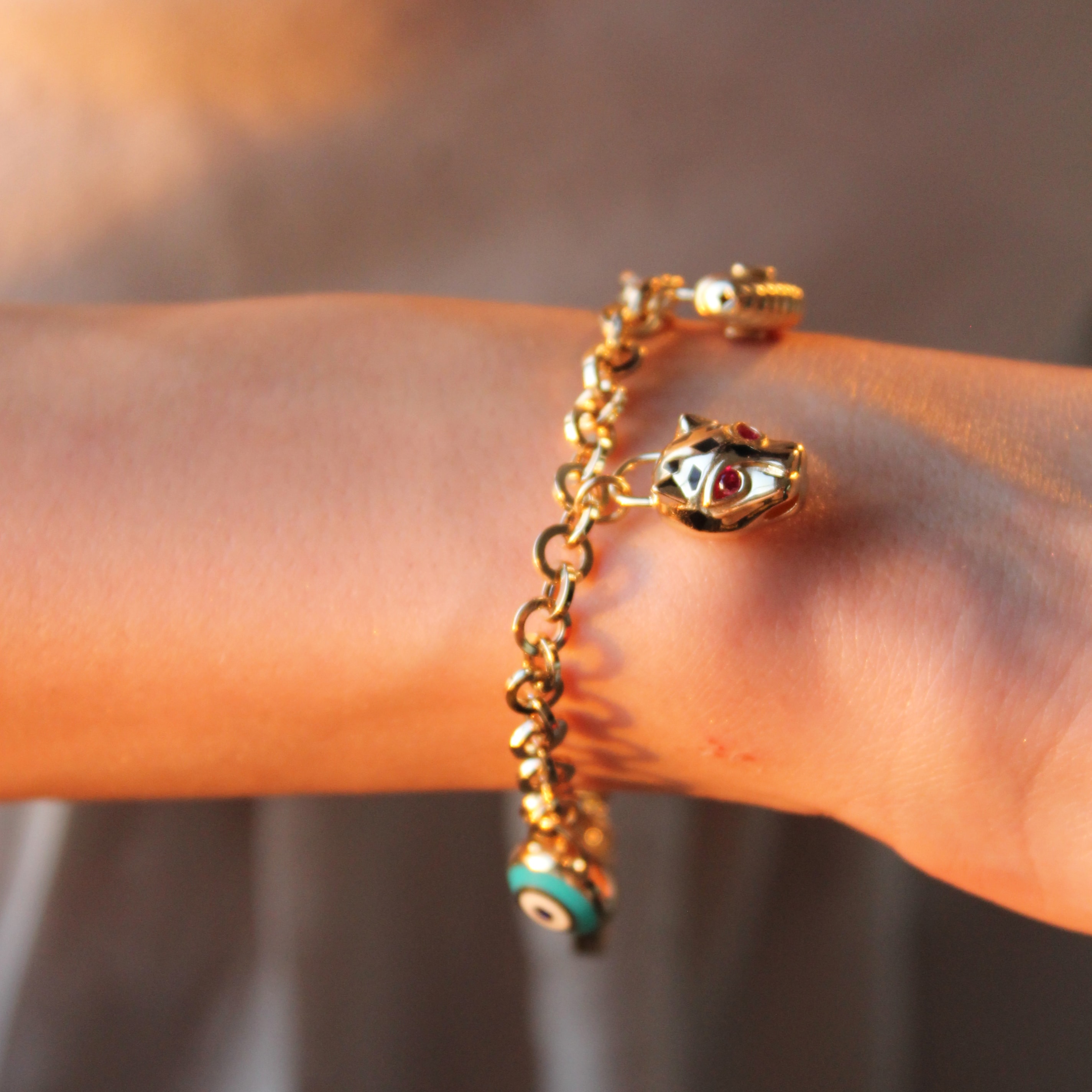 Panter Charm'lı Bileklik