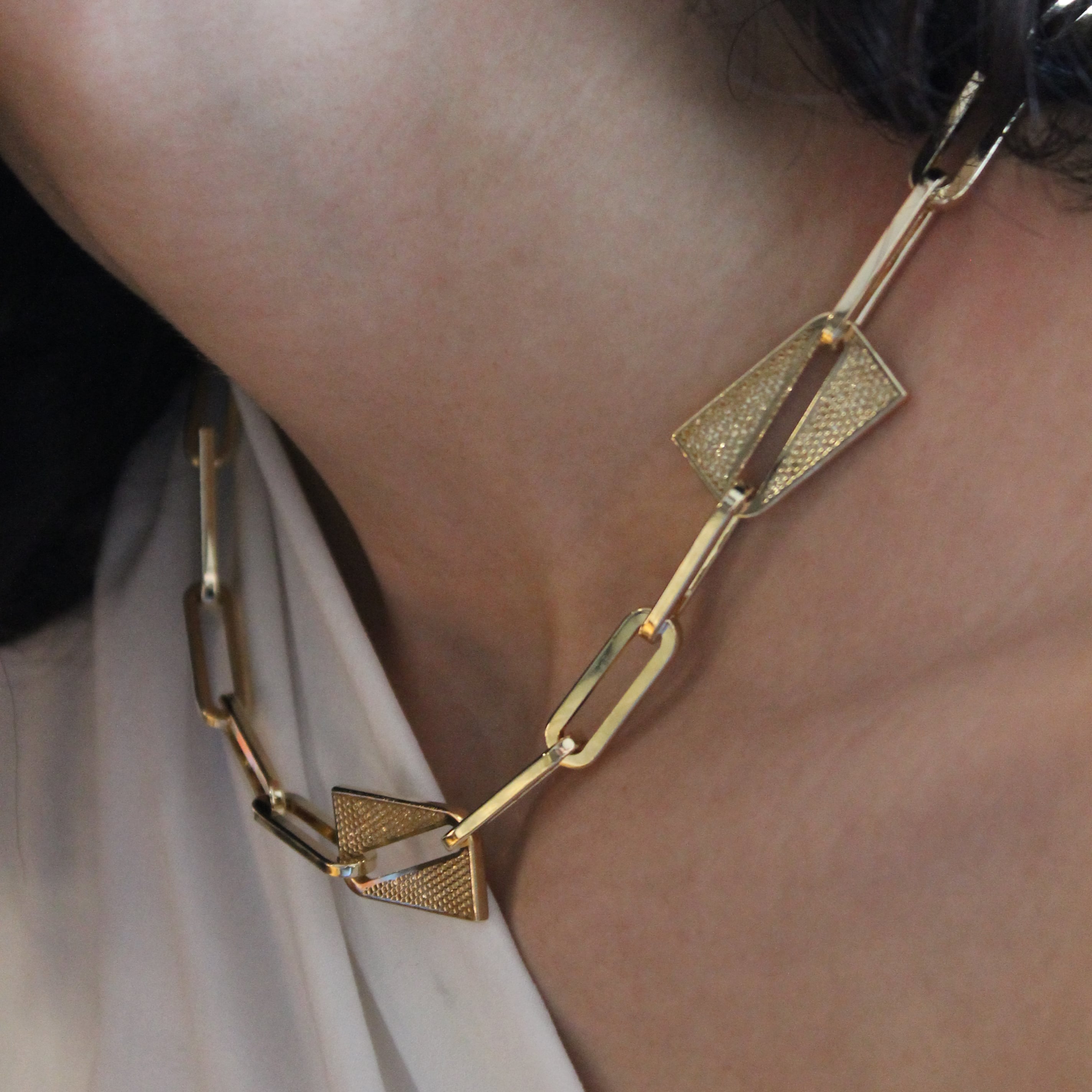 Dikdörtgen Zincir Kolye