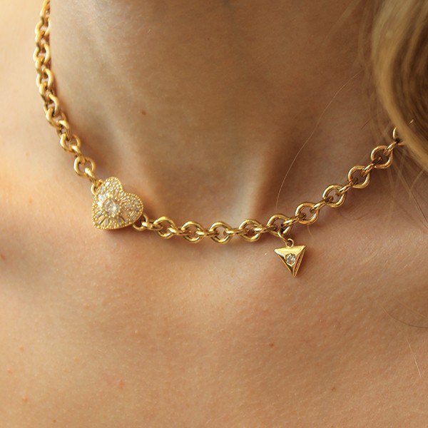 Kalp Choker Kolye
