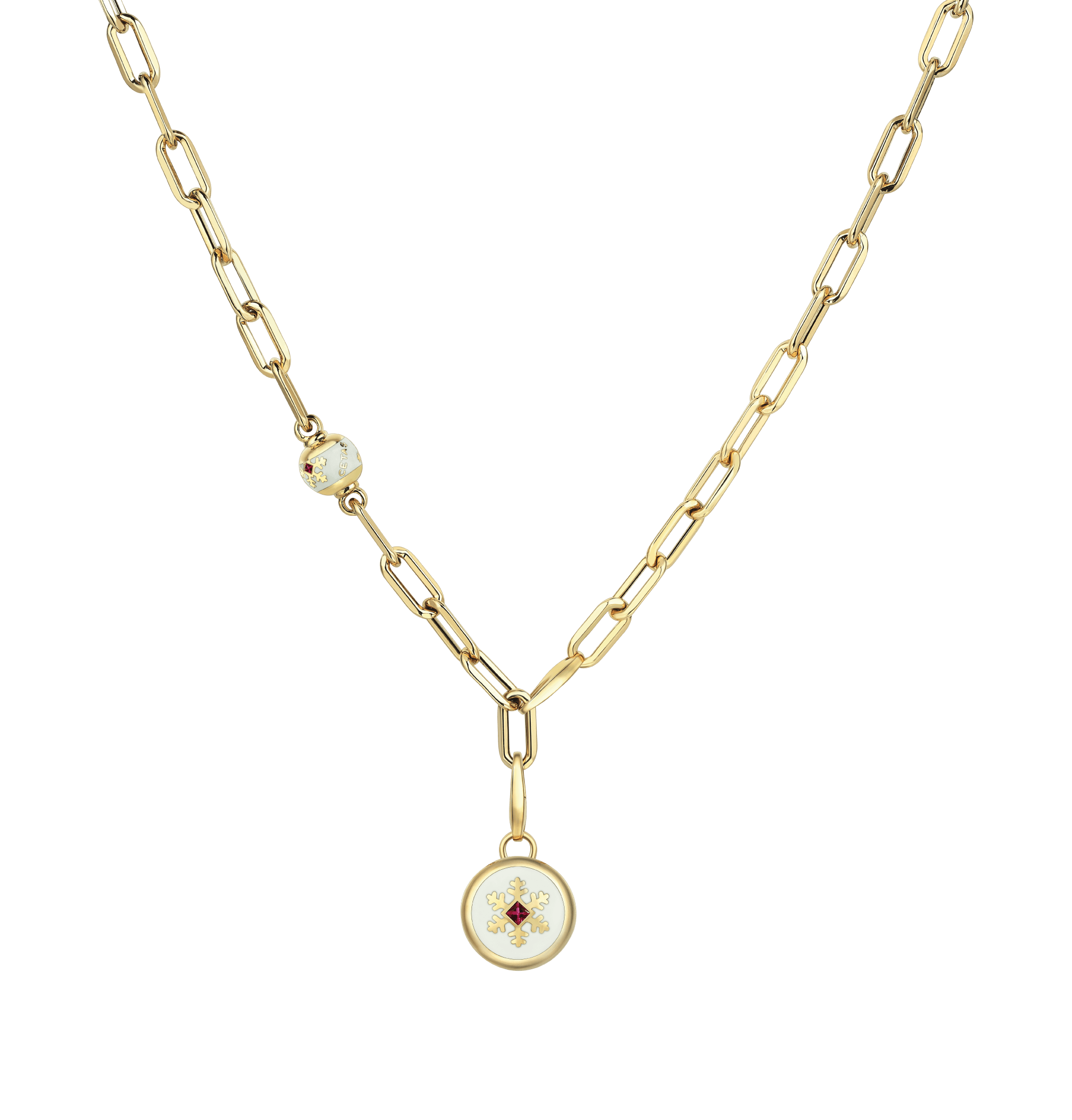 Kar Tanesi Charm'lı Kolye