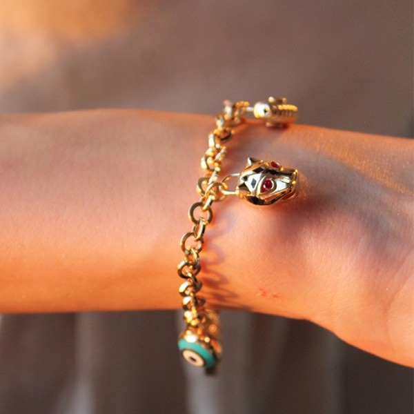 Panter Charm'lı Bileklik