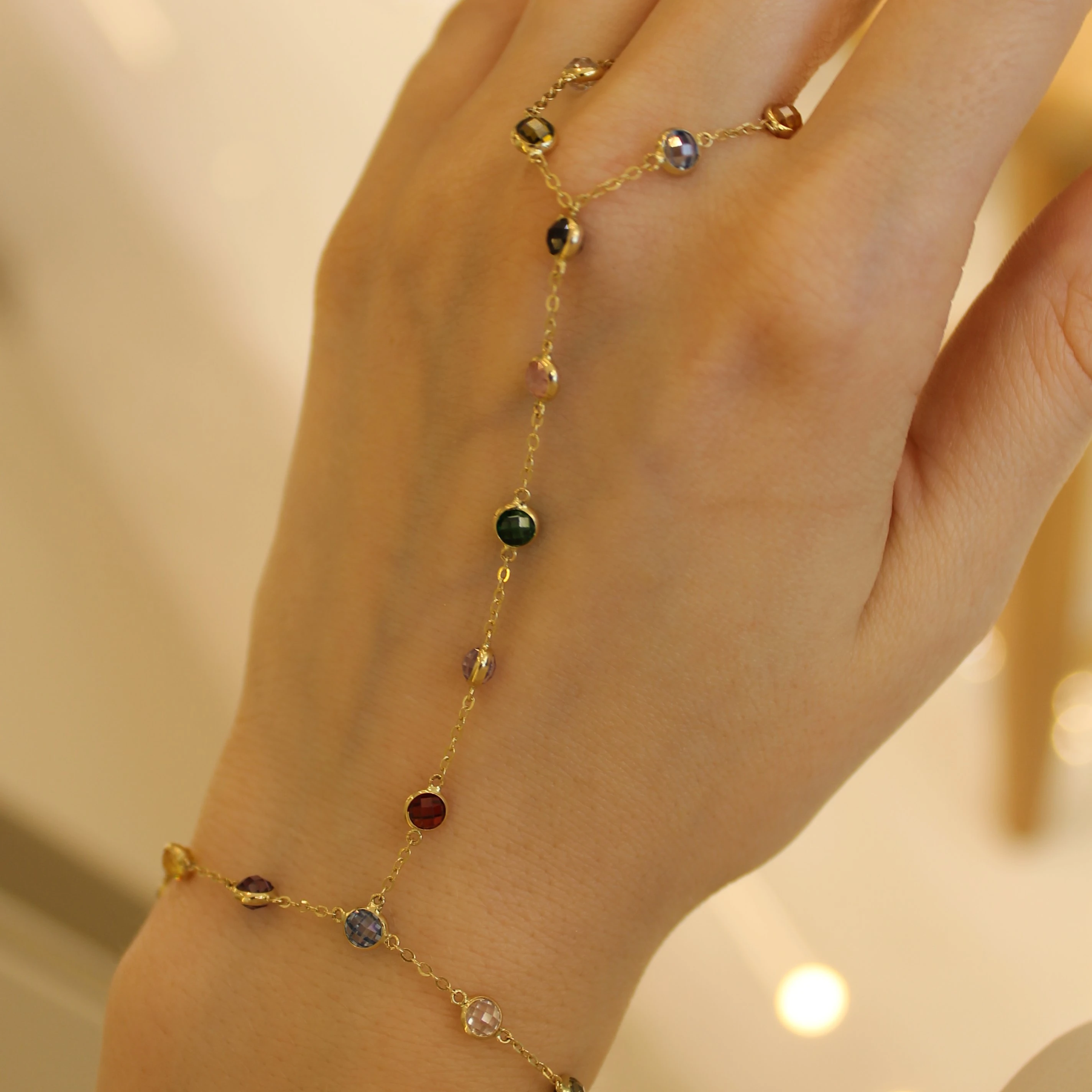 Renkli Taşlı Şahmeran Bileklik