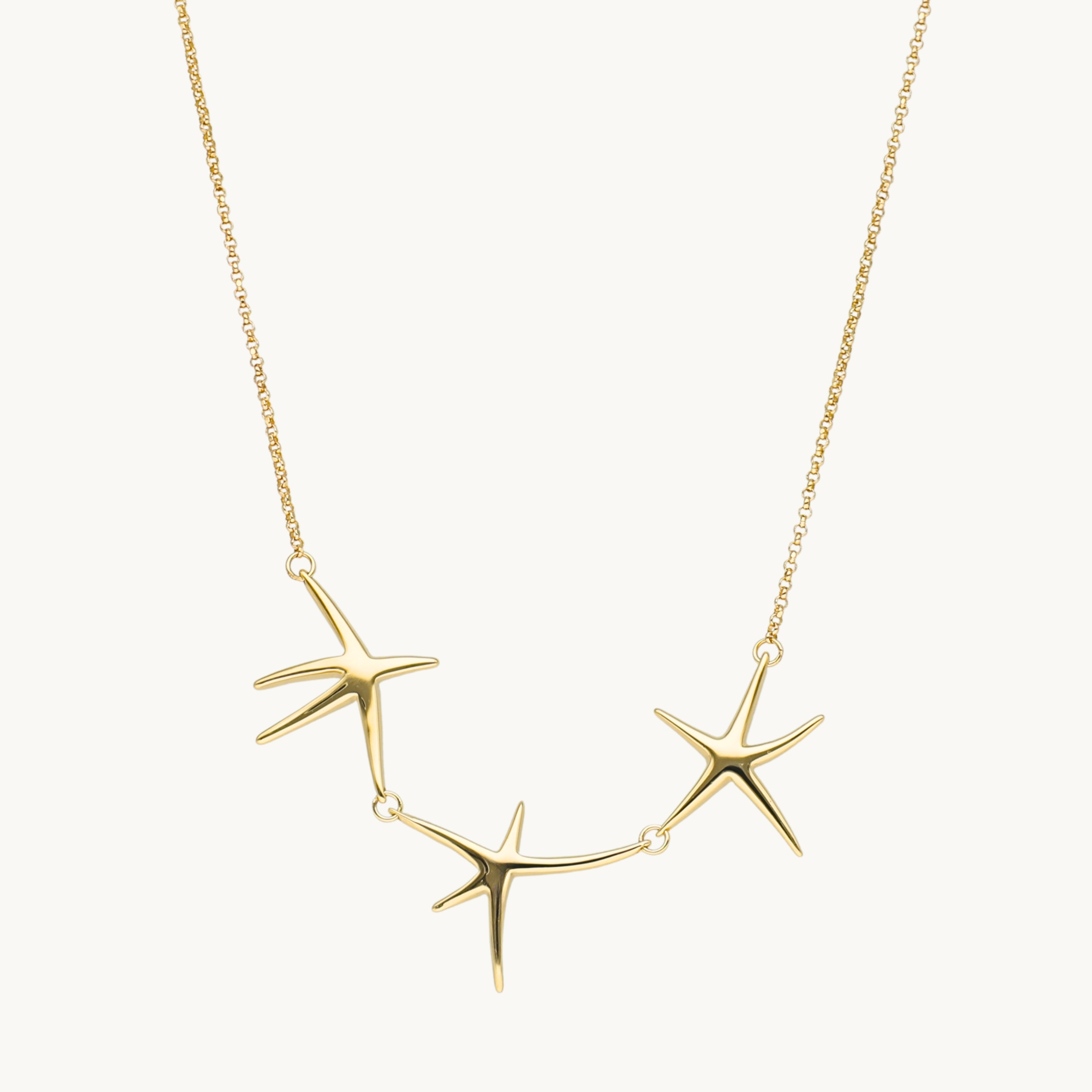 Üç Deniz Yıldızı Kolye