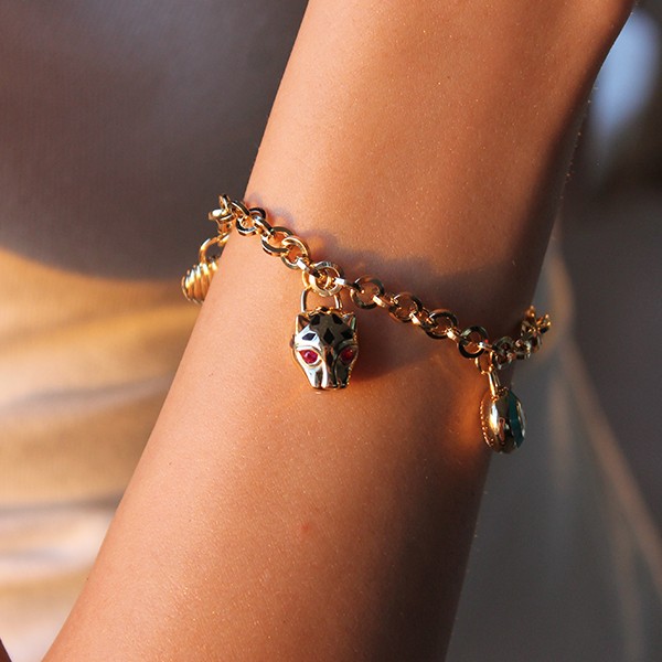 Panter Charm'lı Bileklik