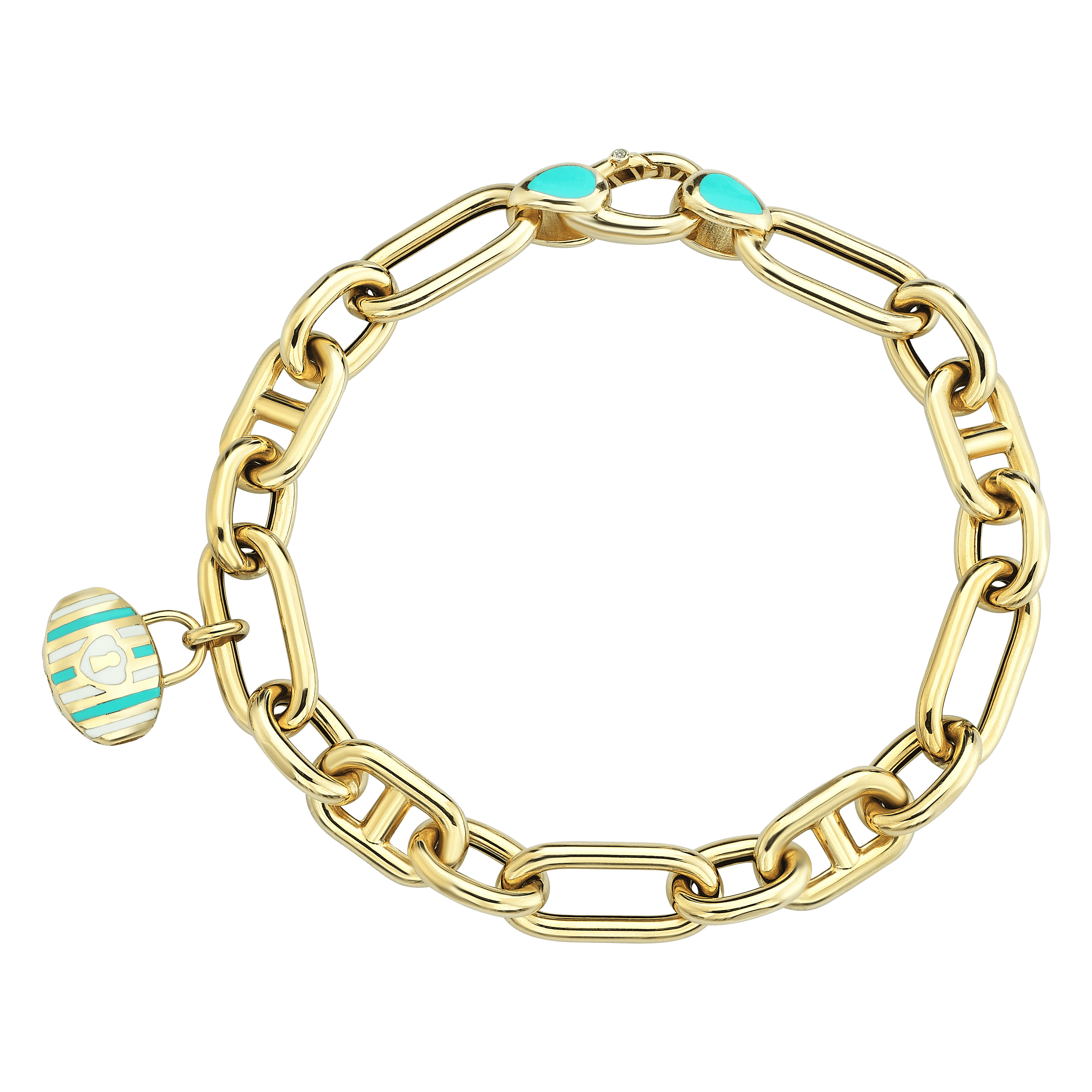 Mavi Kilit Charm'lı Bileklik