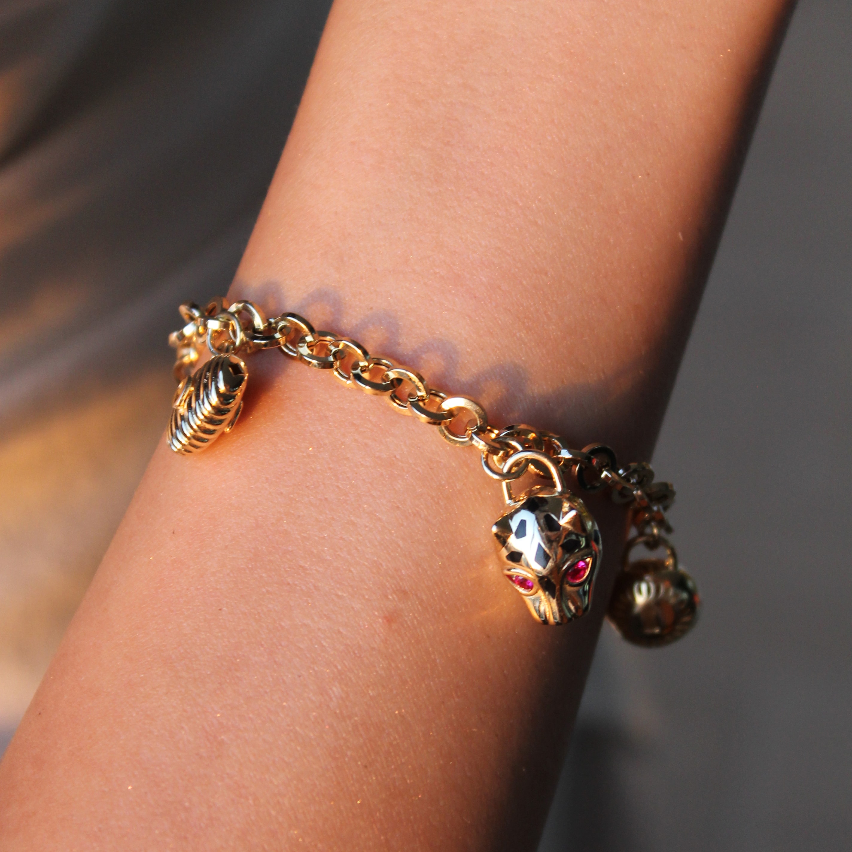 Panter Charm'lı Bileklik