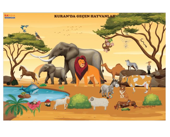 Kuran'da Geçen Hayvanlar Ahşap Puzzle