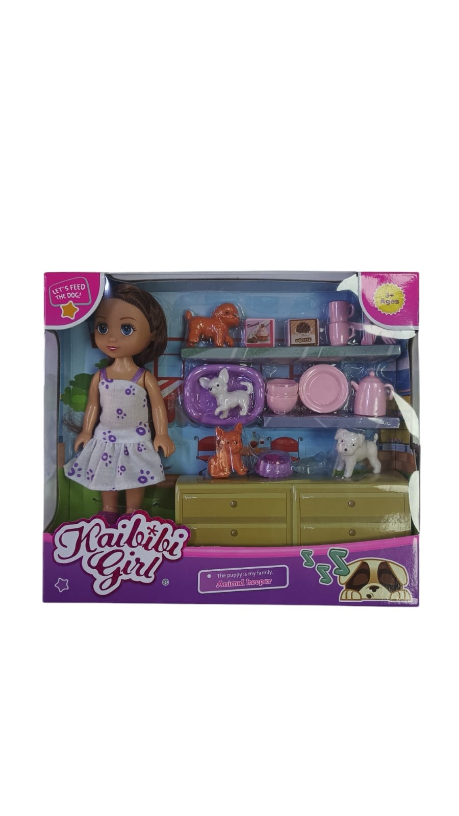 Yemek Setli Mini Köpek Bakıcısı Bebek