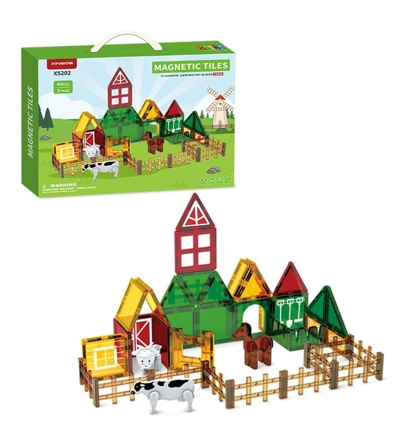 46 Parça Çiftlik Temalı Manyetik Blok