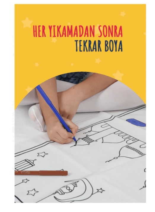 Yıkanabilir Boyamalı Seccade