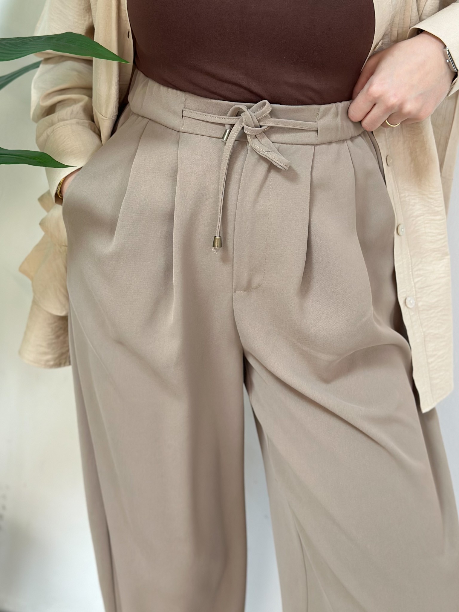 BELİ LASTİKLİ ŞALVAR PANTOLON