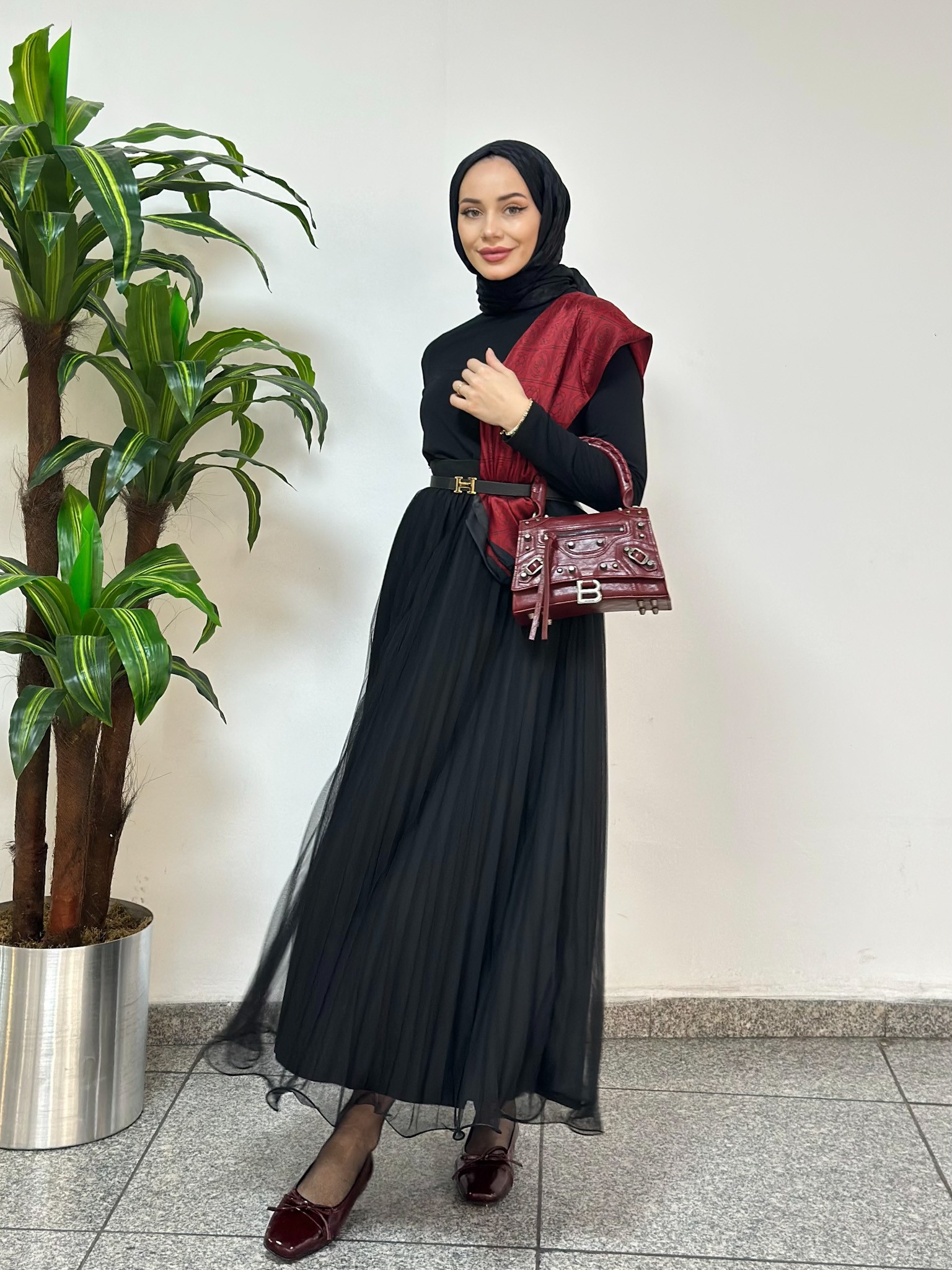 PİLİSELİ H&M ŞİFON ETEK