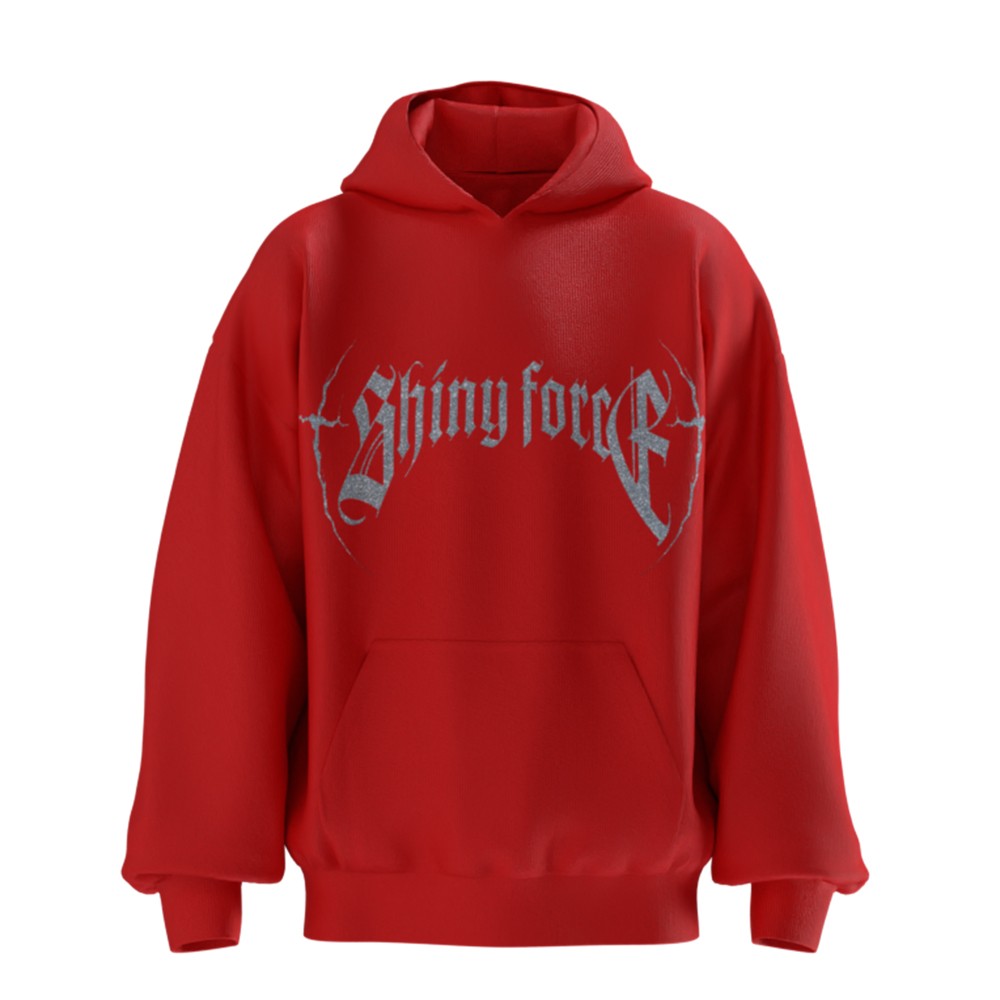 Shiny Force Eisengel Red Rhinestone Sweatshirt