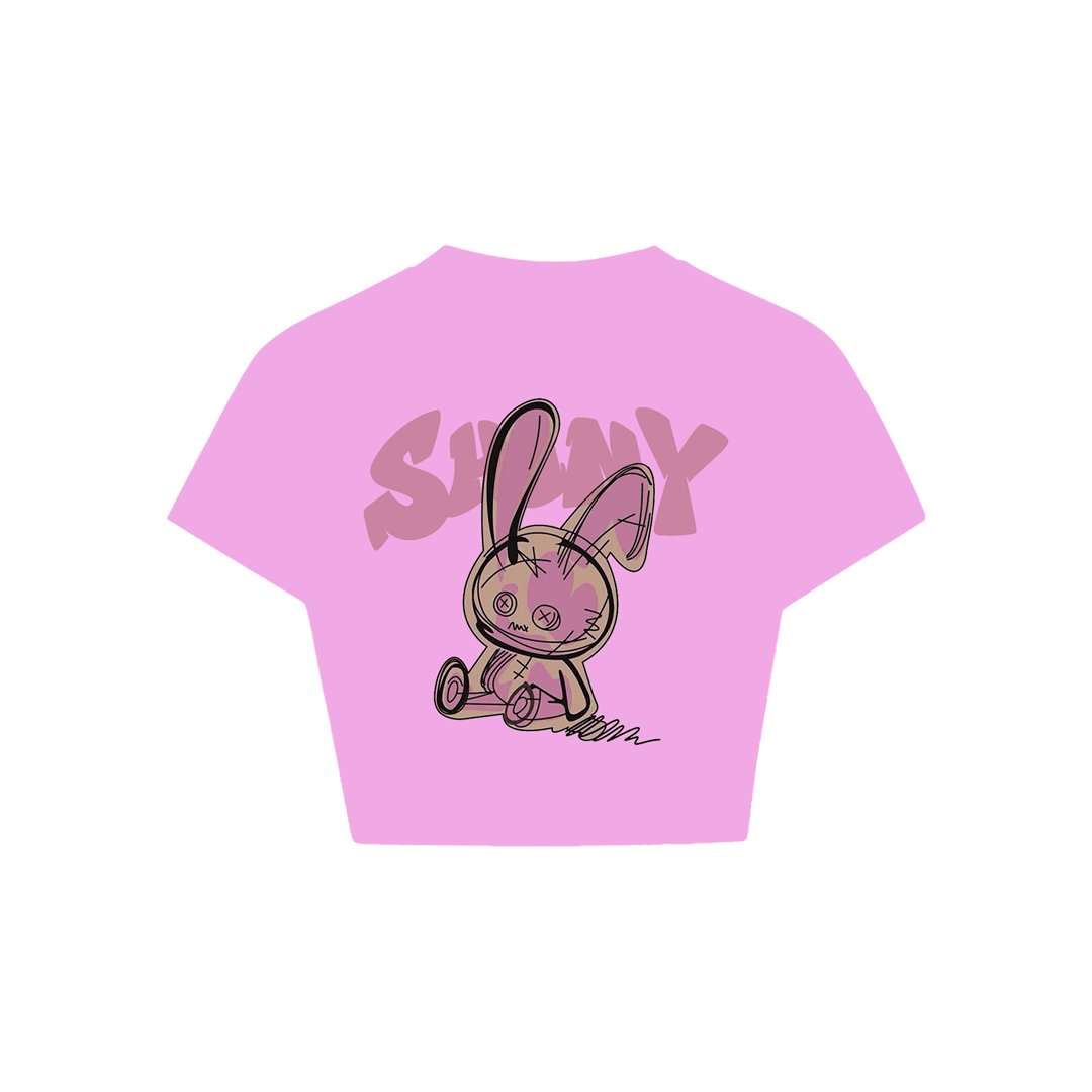 Reen Drop Pink Bunny Crop