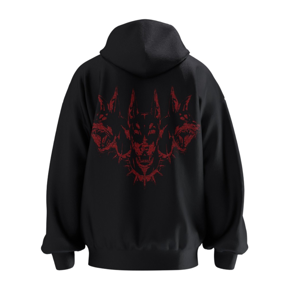 Shiny Force Eisengel Red Doberman Rhinestone Sweatshirt