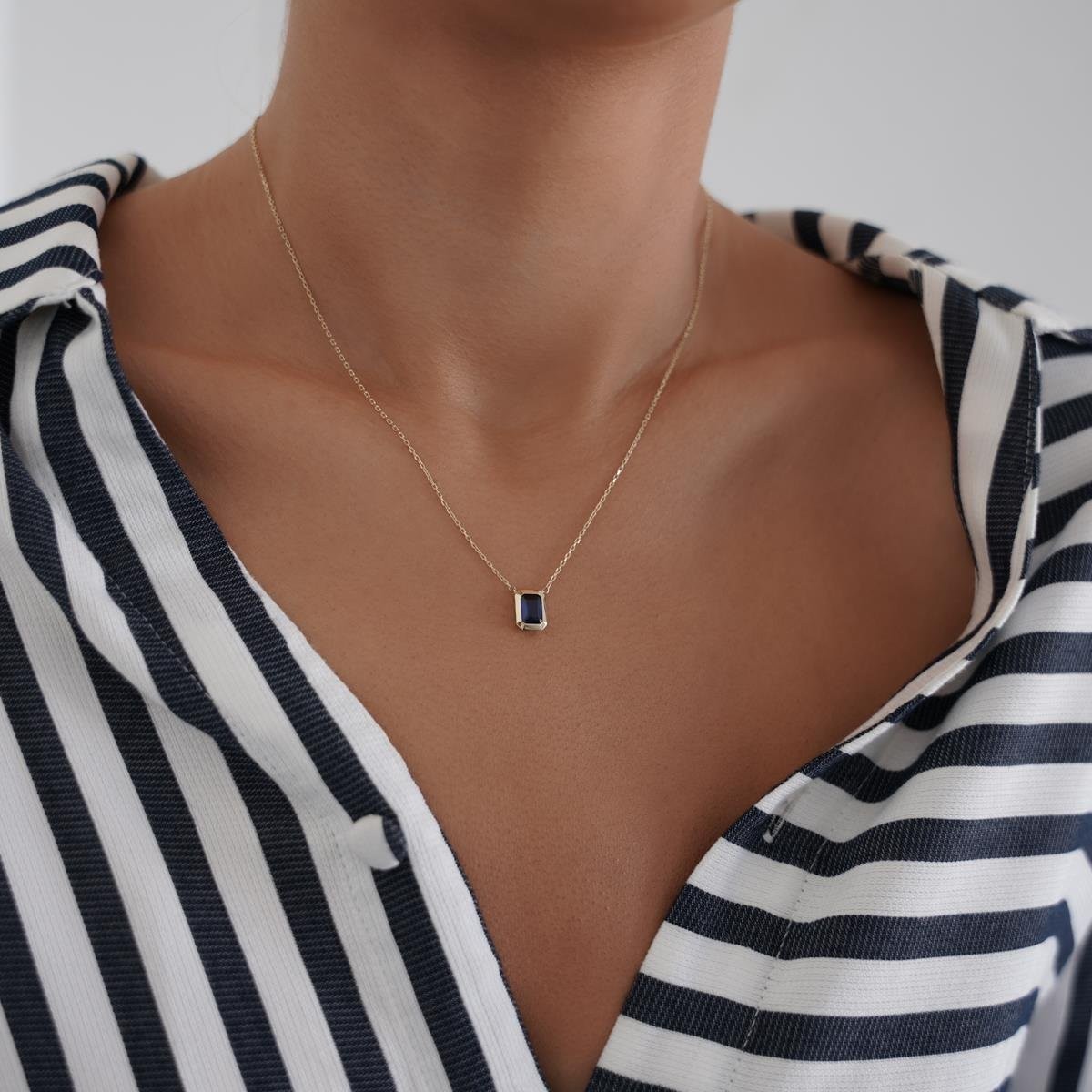 Minimal Laci Baget Altın Kolye