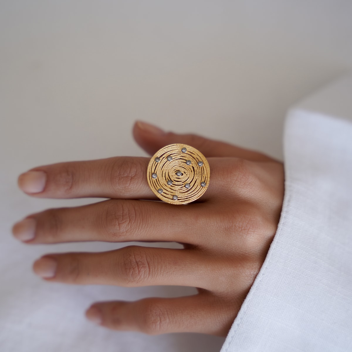 22 Ayar Otantik Tel Kırma Altın Yüzük