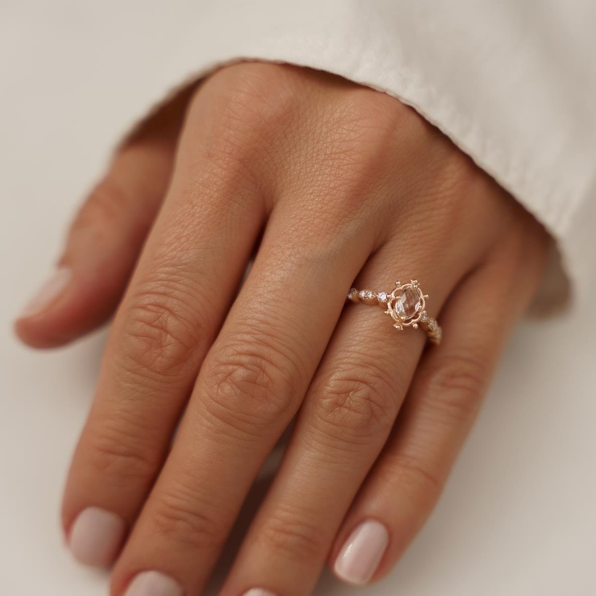 Morganite Rüya Pırlanta Yüzük