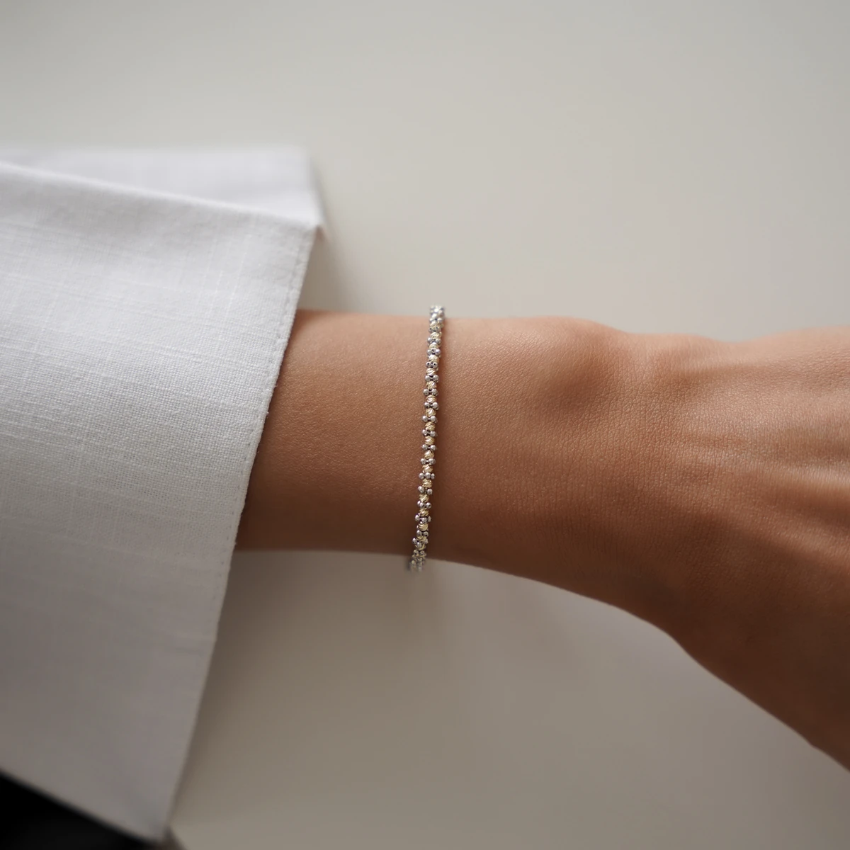 İki Renkli İtalyan Dorika Altın Bileklik